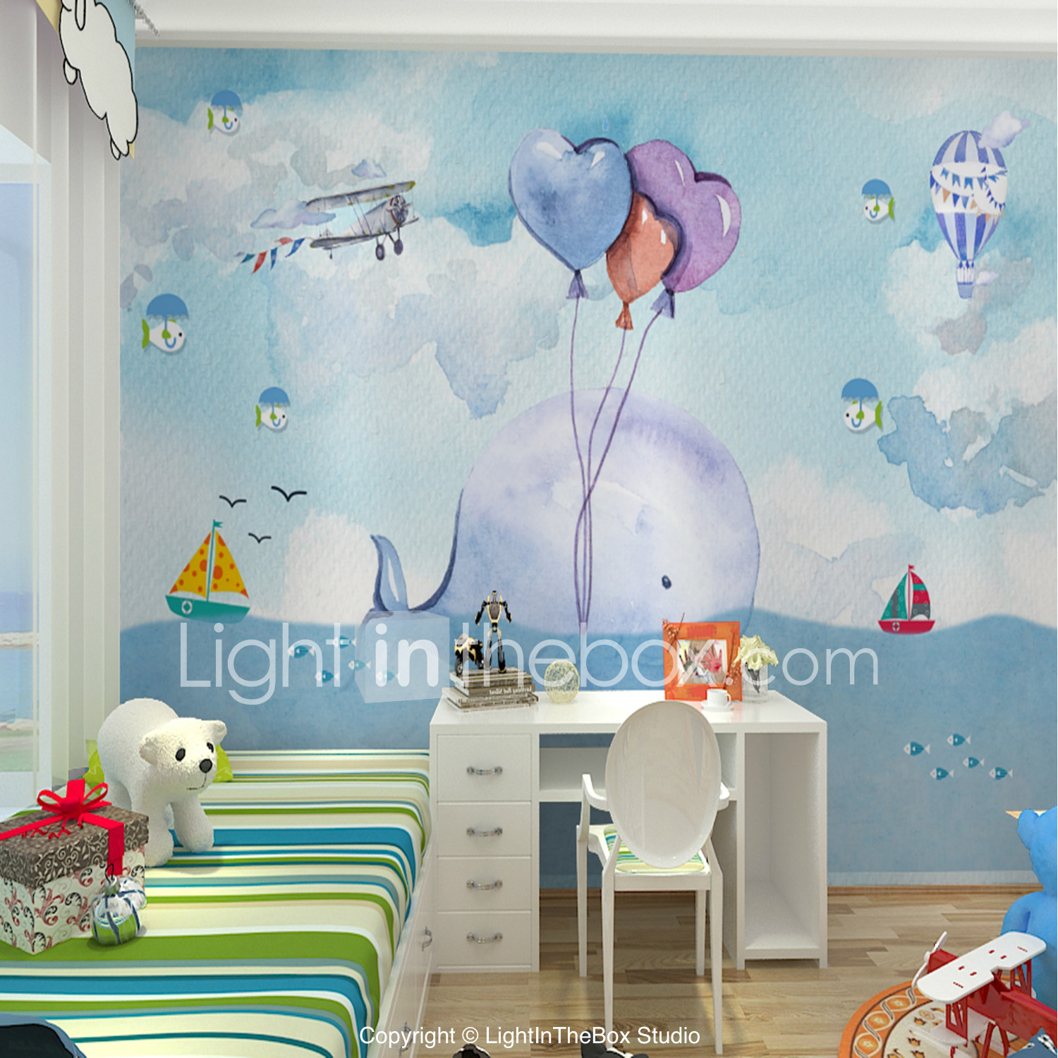 Wallpaper / Mural Canvas Wall Covering - Carte Parati Bambino , HD Wallpaper & Backgrounds