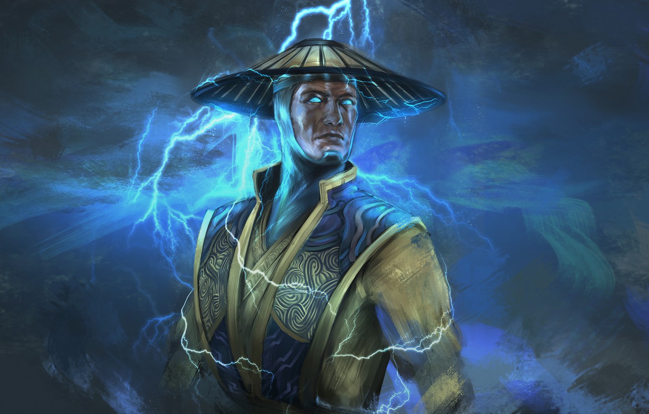 Photo Wallpaper Lightning, Raiden, God Of Thunder, - Mortal Kombat Raiden , HD Wallpaper & Backgrounds