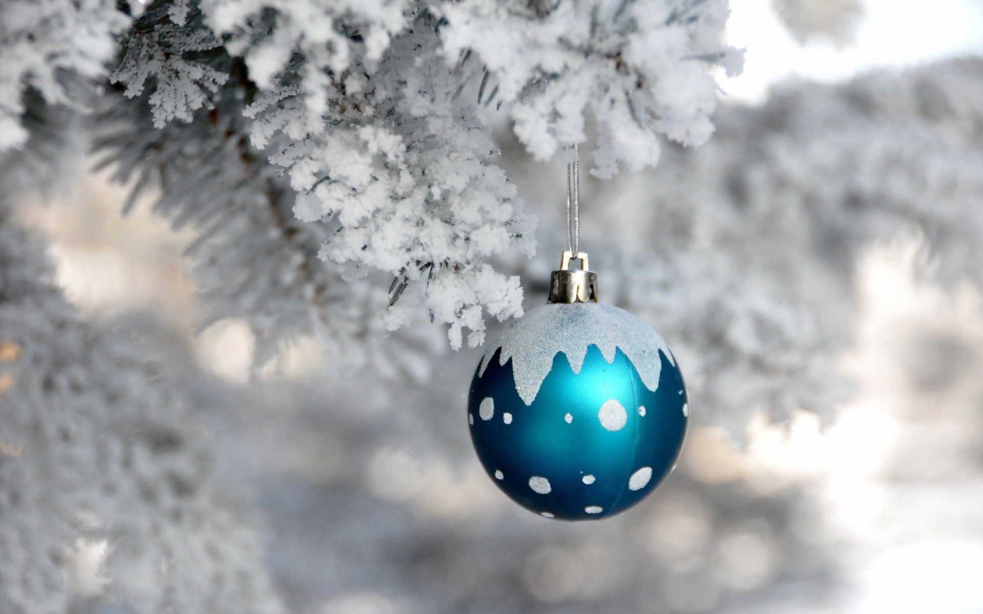 Blue Christmas Balls In Frozen Ice - Christmas Background Hd Snow , HD Wallpaper & Backgrounds