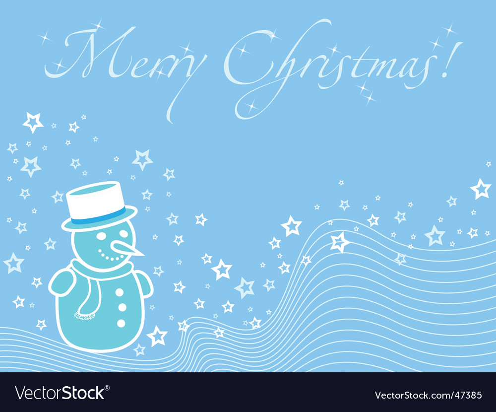 Blue Christmas Wallpaper With Snowman Vector Image - Calligraphy , HD Wallpaper & Backgrounds