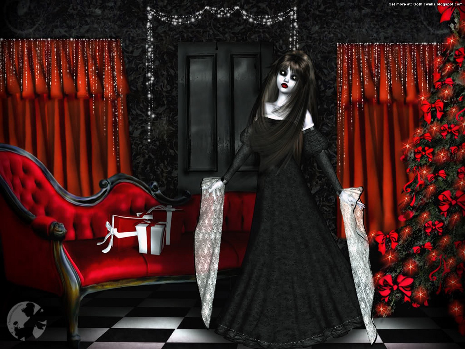 Dark Christmass - Gothic Christmas , HD Wallpaper & Backgrounds
