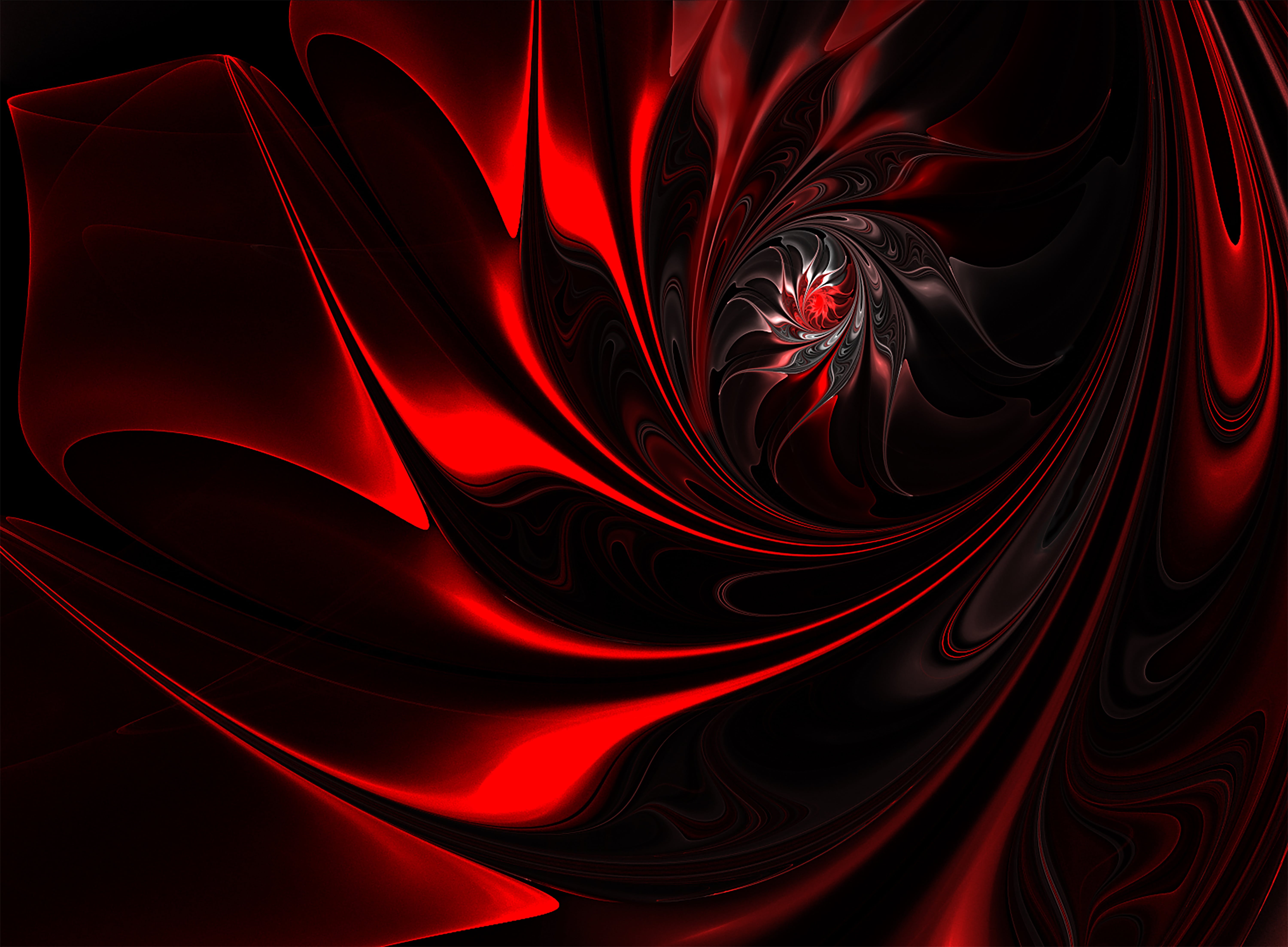 Abstract Curve Dark Flame Pattern - Red And Black Design , HD Wallpaper & Backgrounds