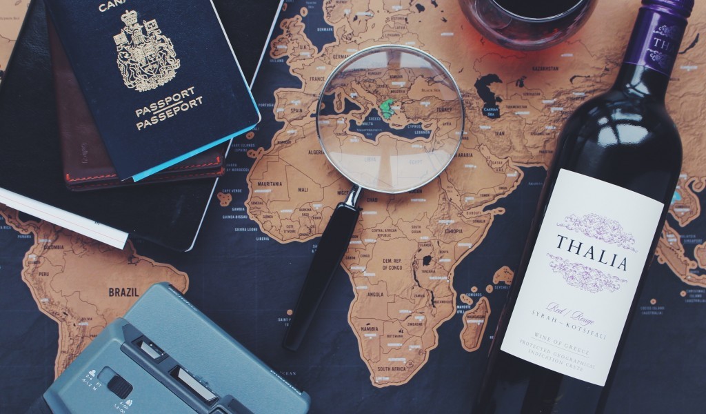 Passport, Map, Wine Of Greece, Magnifier - Us Passport , HD Wallpaper & Backgrounds