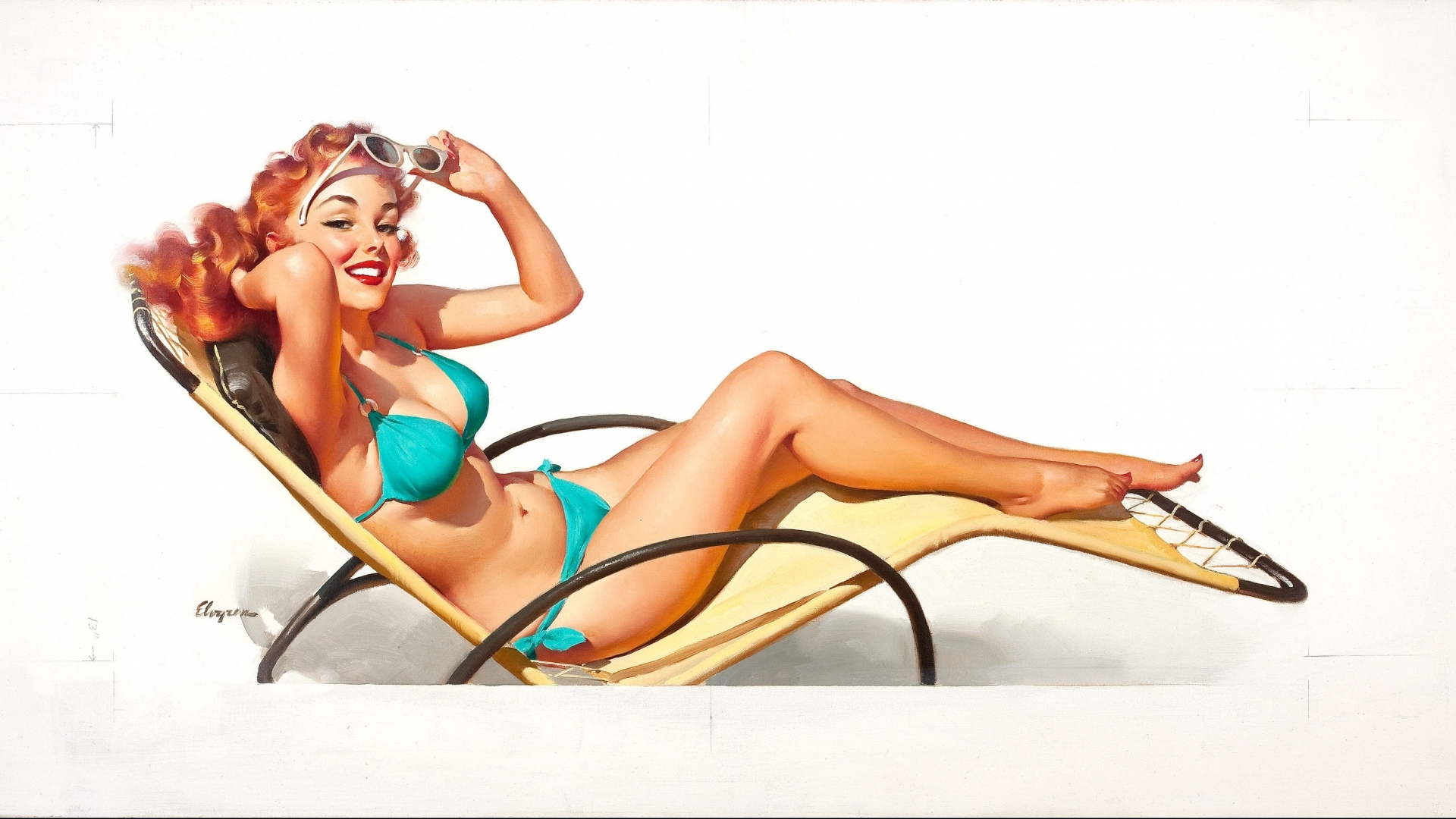 Pin-up Girl Wallpaper, Women Models Bikini Swimwear , HD Wallpaper & Backgrounds