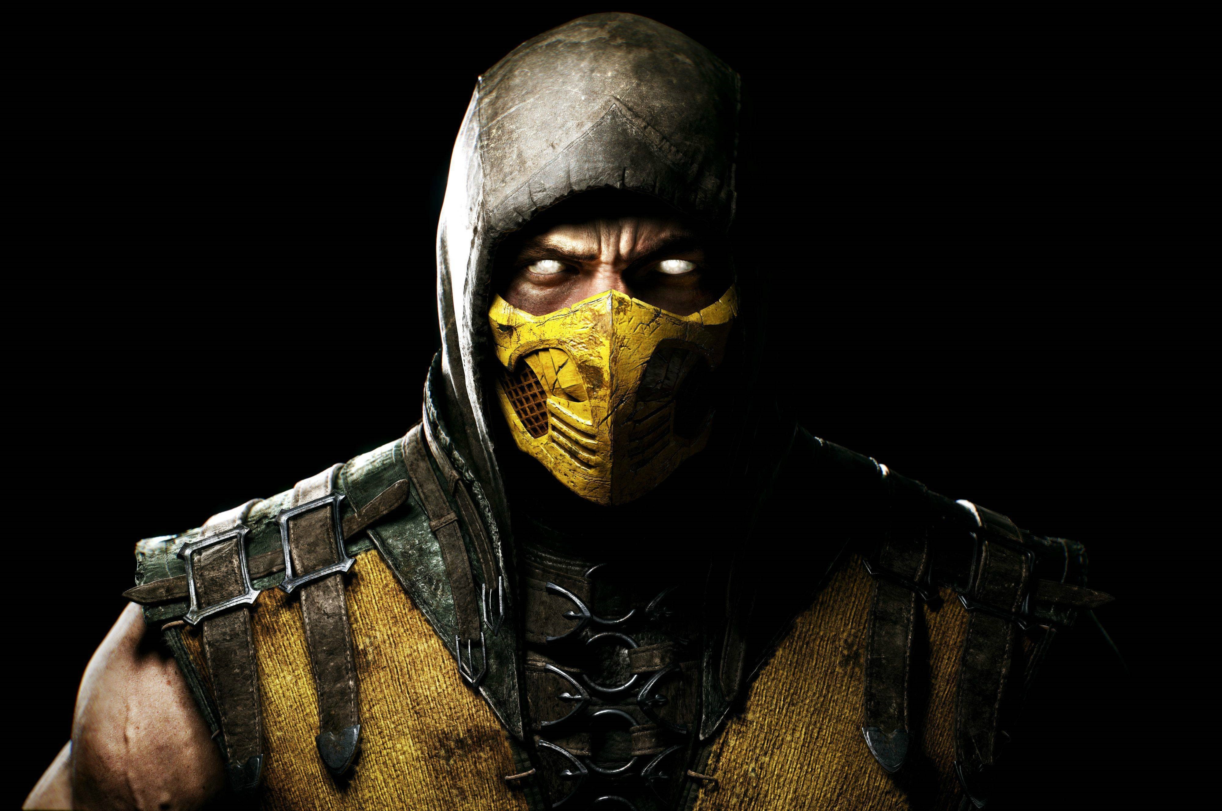 Mortal Kombat X, Scorpio, Ninja, Mask Wallpaper And - Scorpion Mortal Kombat X Hd , HD Wallpaper & Backgrounds