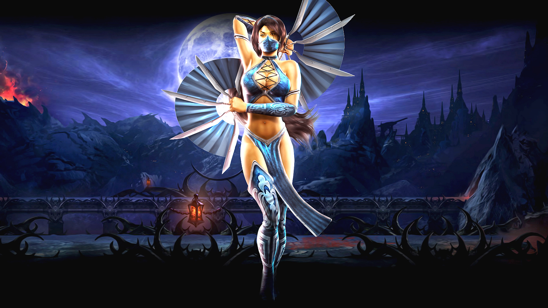 Cool Kitana Mortal Kombat X Wallpaper - Kitana Mortal Kombat 9 Wallpaper Hd , HD Wallpaper & Backgrounds