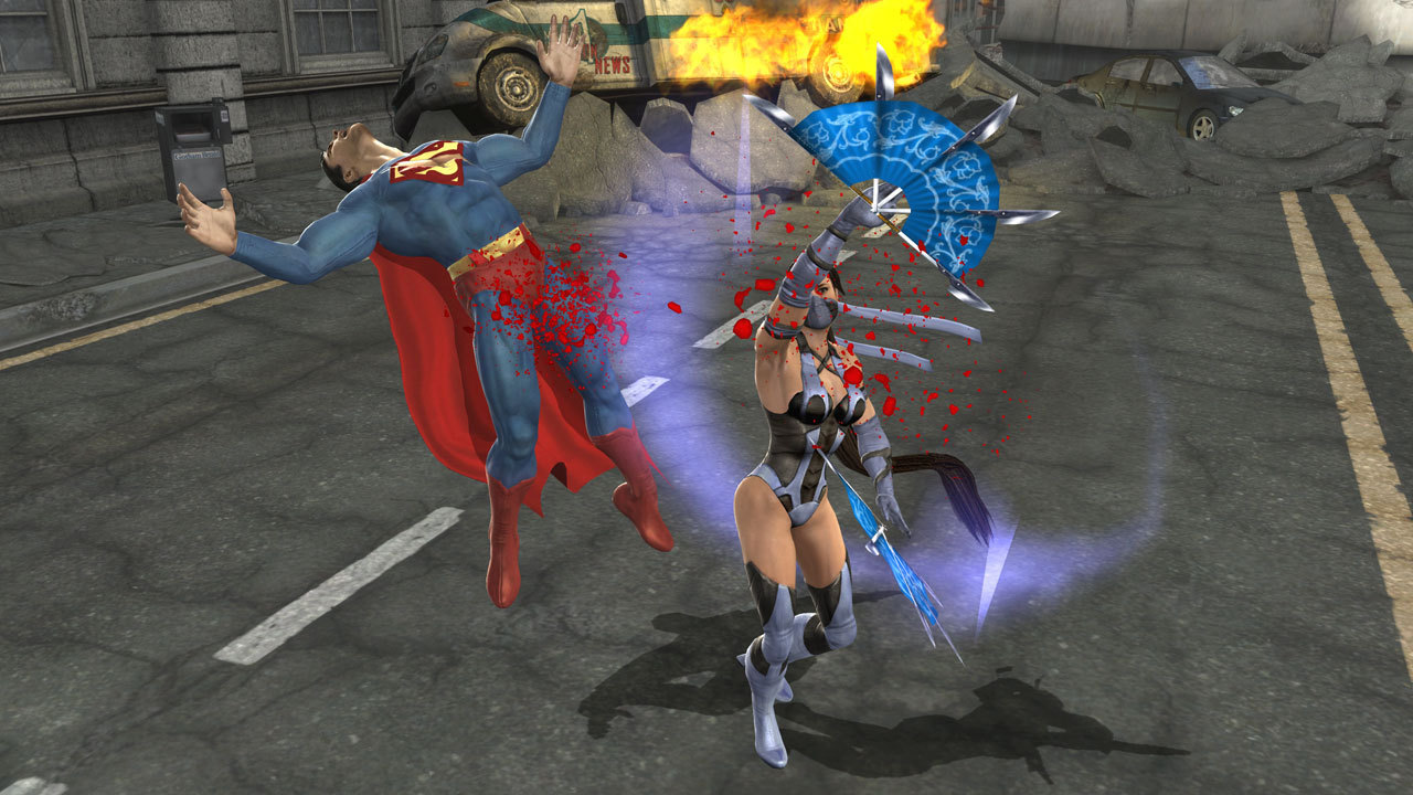 Supermen Vs Kitana - Mortal Kombat Vs Dc Katana , HD Wallpaper & Backgrounds
