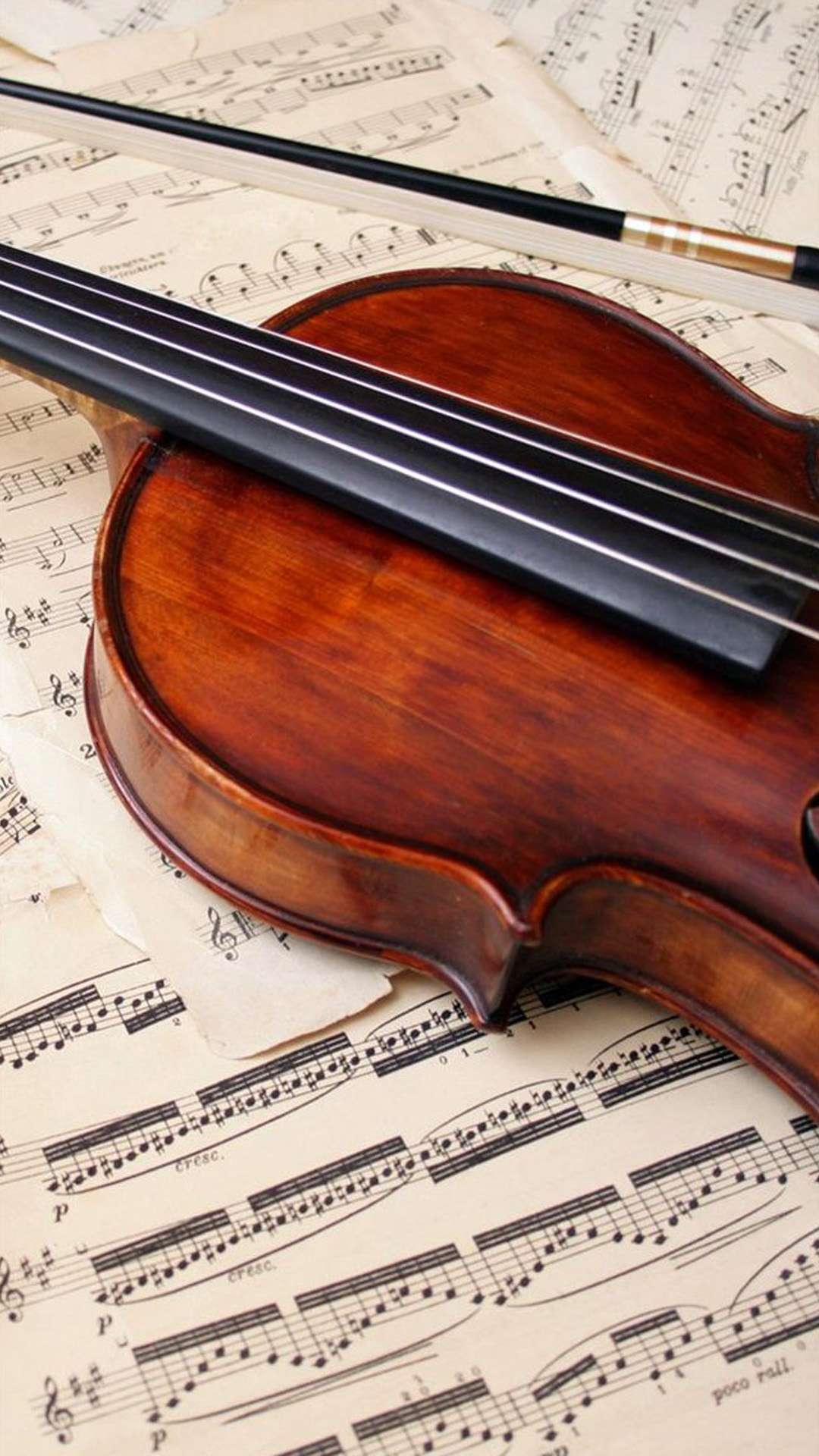 Violin And Music Notes , HD Wallpaper & Backgrounds