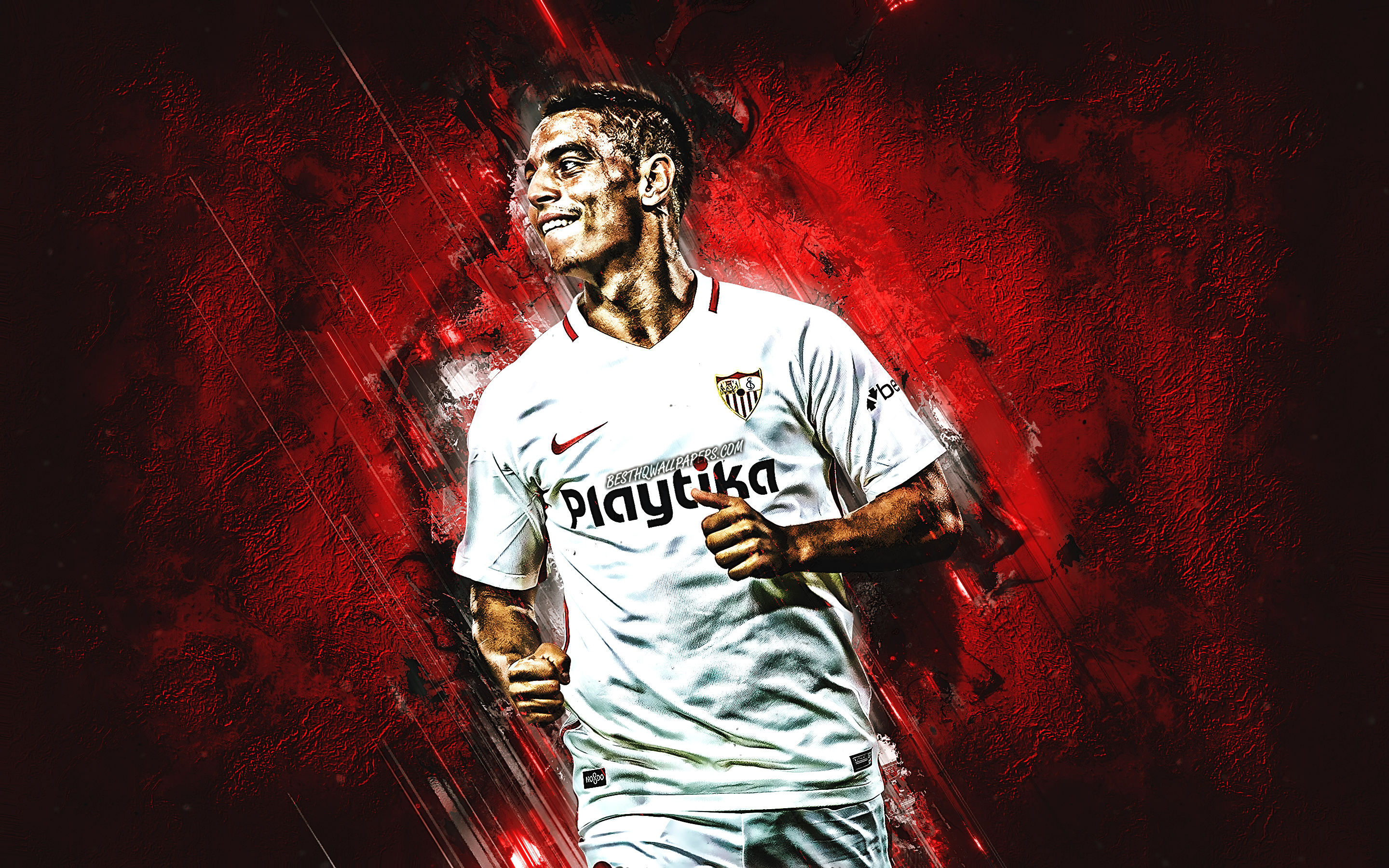 Wissam Ben Yedder, Red Stone, Sevilla Fc, Joy, Football, - Football , HD Wallpaper & Backgrounds