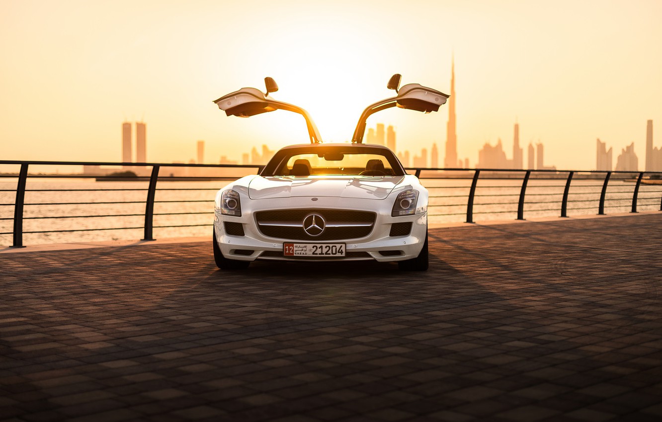 Photo Wallpaper Mercedes Benz, Sports Car, Promenade, - Mercedes Sls Iphone X , HD Wallpaper & Backgrounds