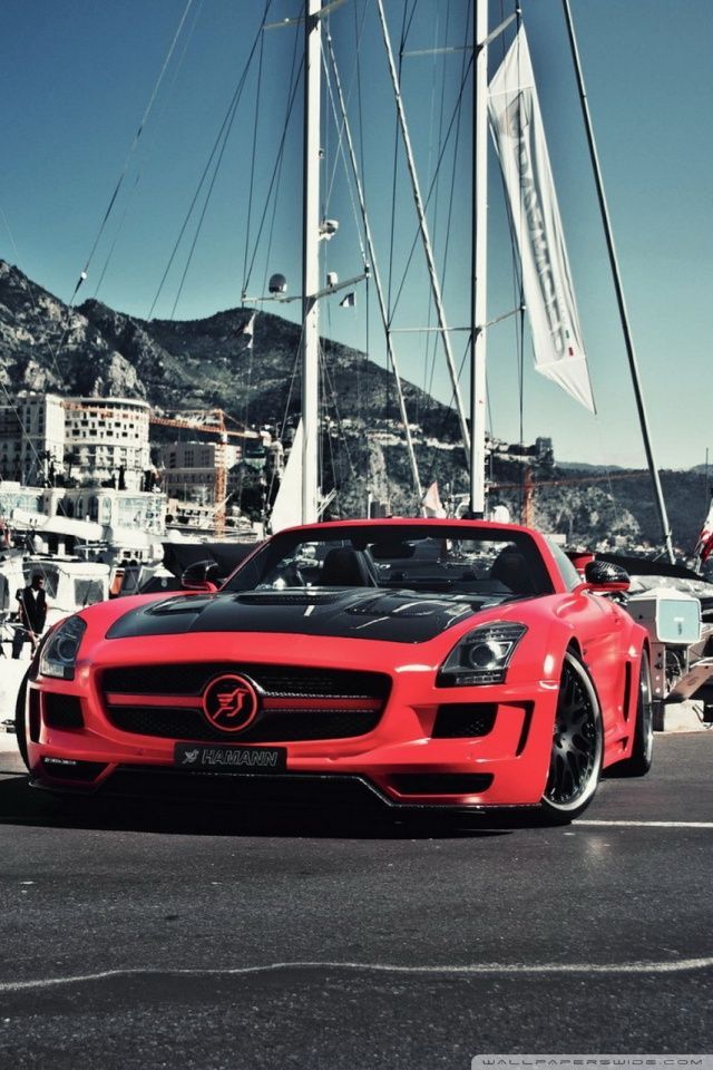 Red Mercedes-benz Sls Amg Hd Desktop Wallpaper , HD Wallpaper & Backgrounds