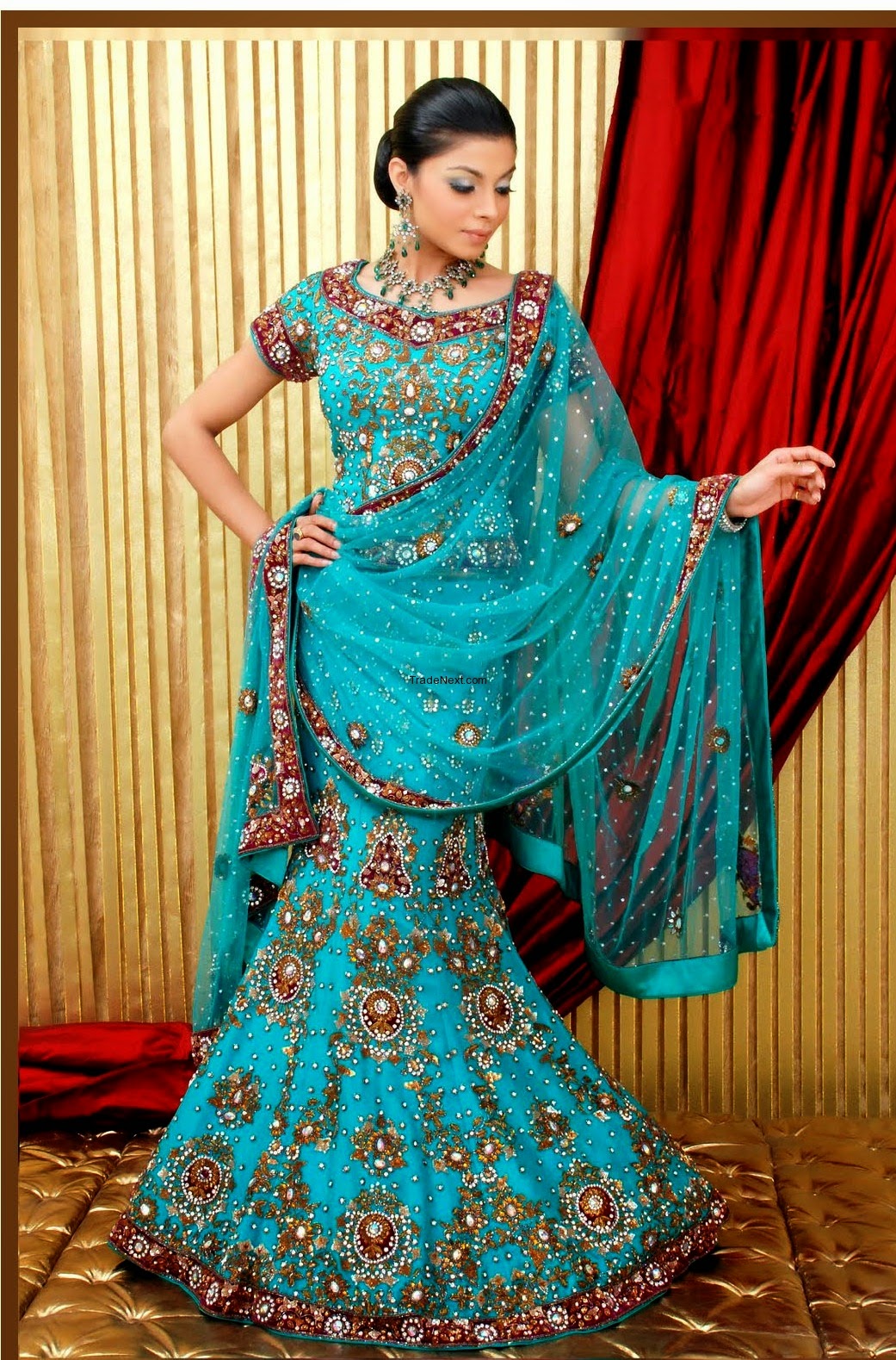 New Pakiastani Dulhan Lehengas Walima Dresses 2014-2015 - Dulhan Dress Pic Download , HD Wallpaper & Backgrounds