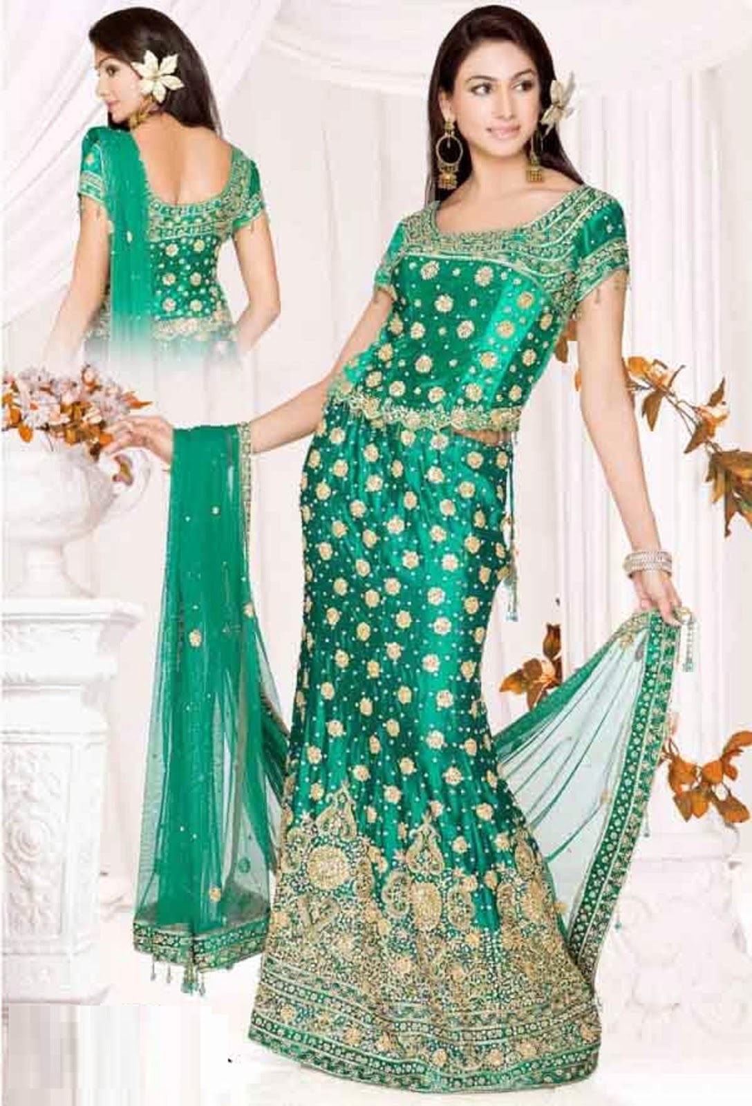 Dulhan - New Walima Dress Dulhan Green , HD Wallpaper & Backgrounds
