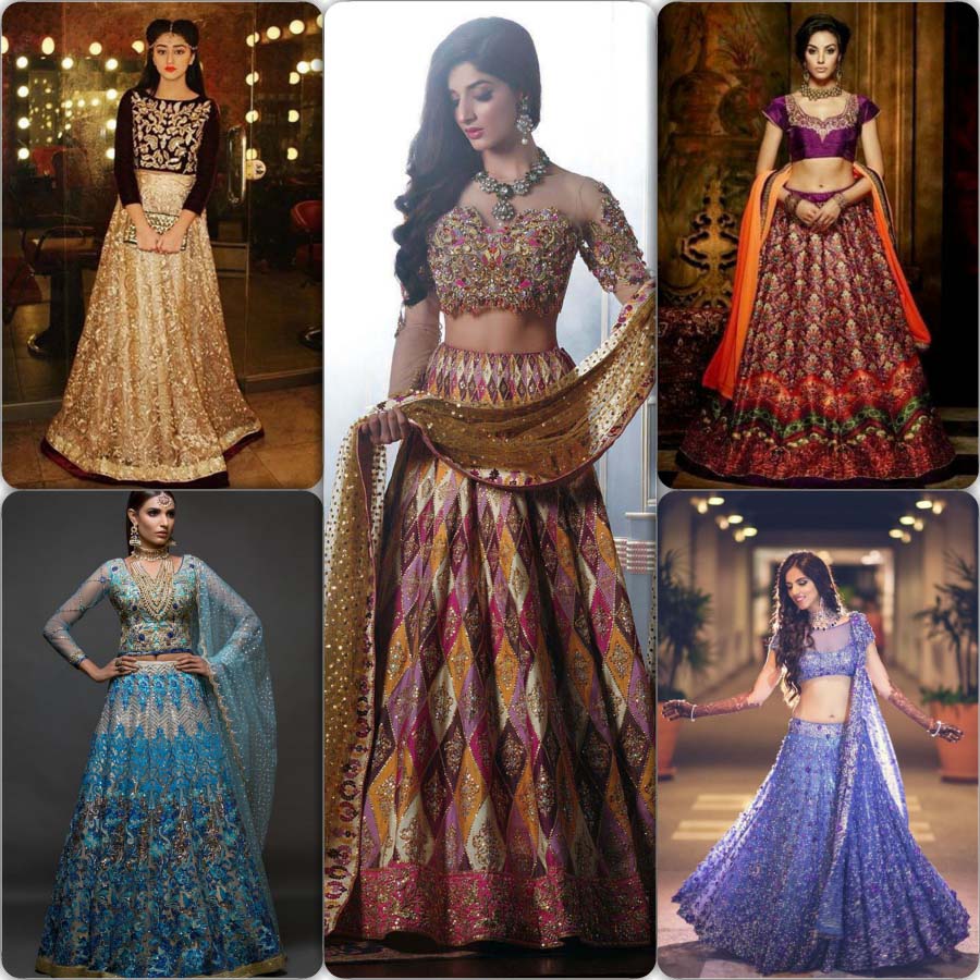 Latest Asian Bridal Crop Top Lehenga Designs Stylo - Best Lehenga Design 2018 , HD Wallpaper & Backgrounds