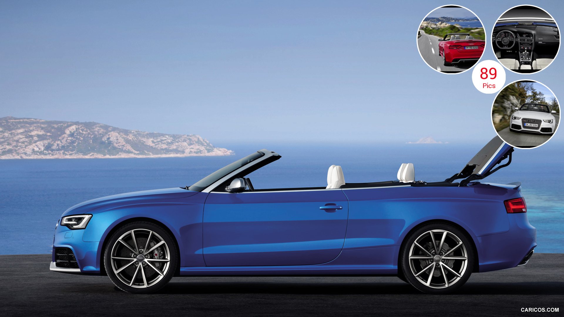 2014 Audi Rs5 Cabriolet 20 Top In Action Side Wallpaper - Jaguar 5 Seater Convertible , HD Wallpaper & Backgrounds