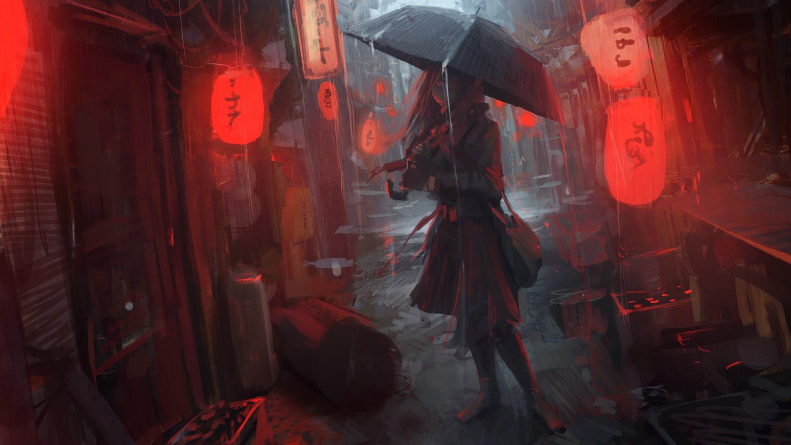 Anime Rain Wallpaper 4k , HD Wallpaper & Backgrounds