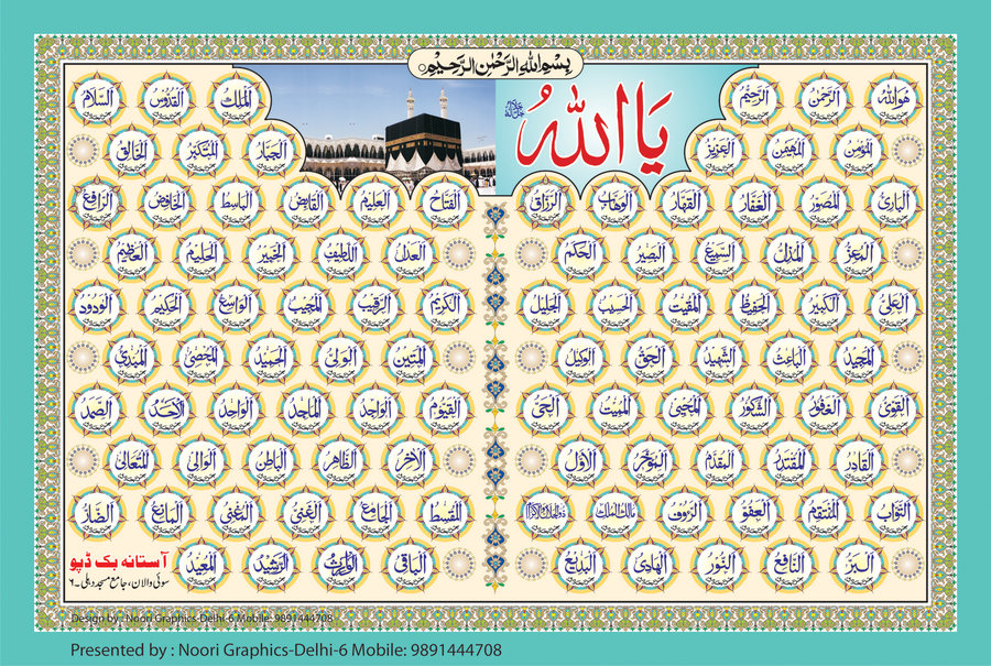 Allah Ke Naam Ke Wallpaper - 99 Name Of Allah In Urdu , HD Wallpaper & Backgrounds