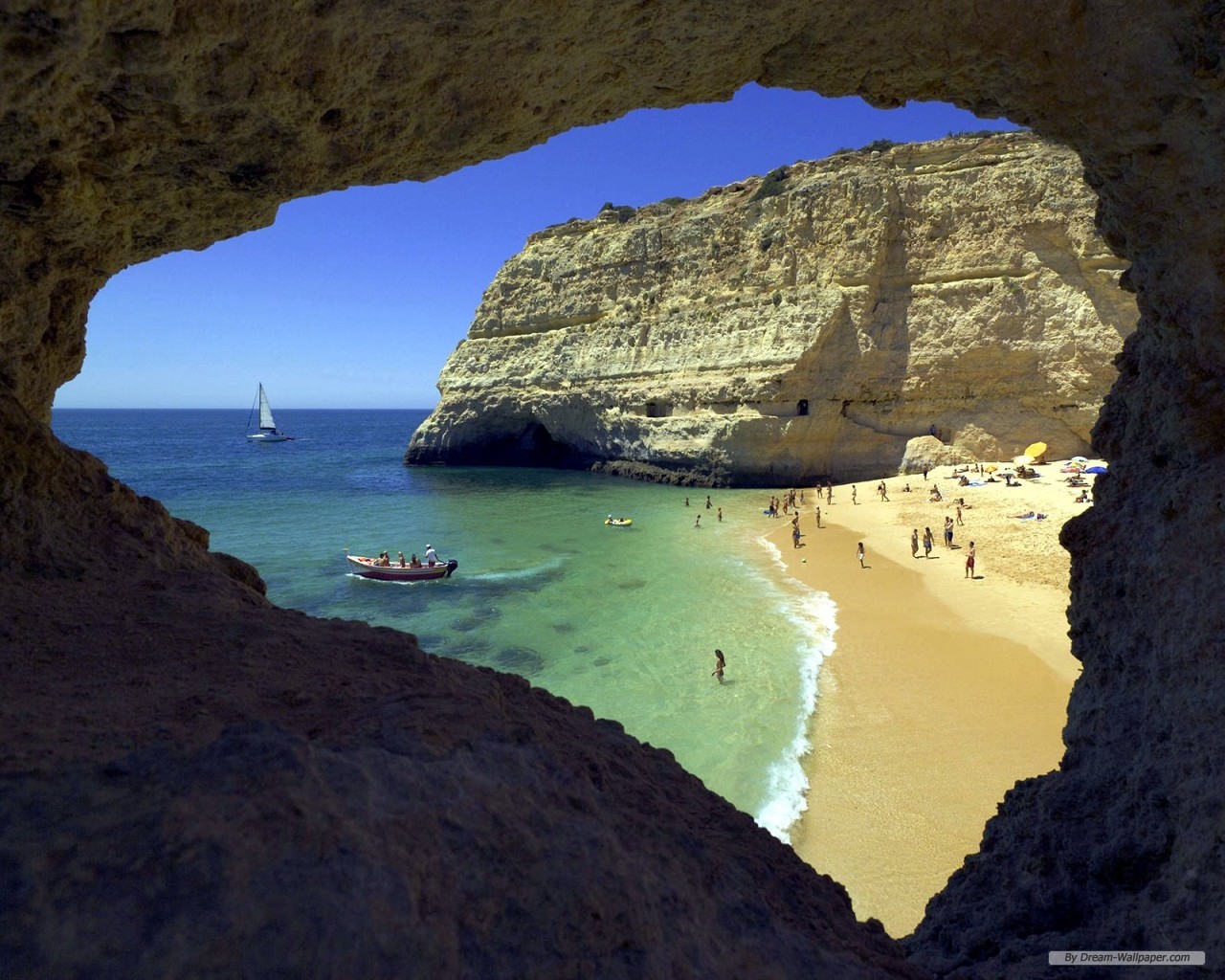 Free Nature Wallpaper - Portugal Beach , HD Wallpaper & Backgrounds