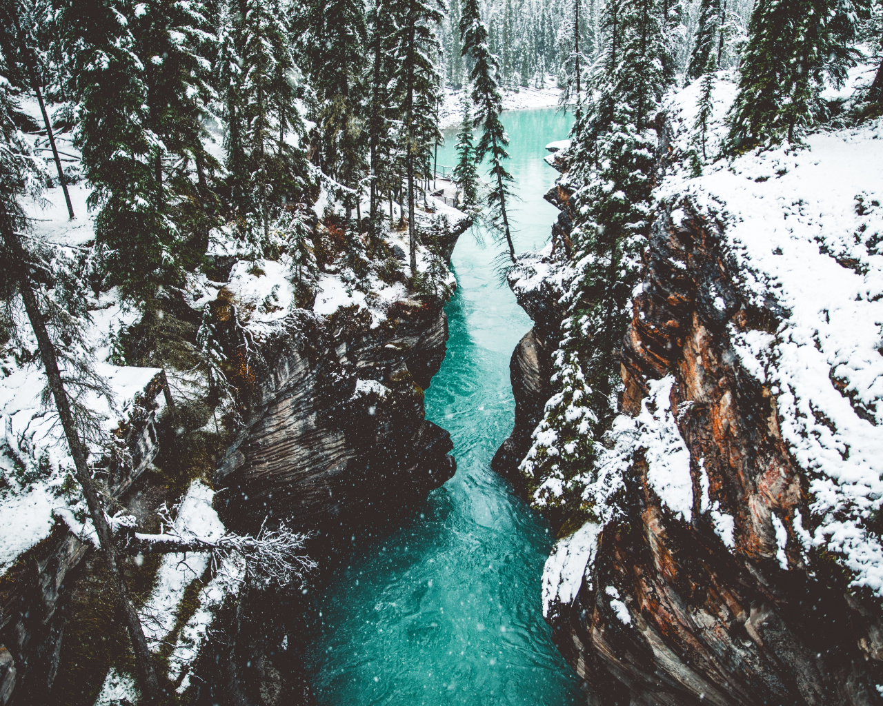 Nature, Waterfall, Cliff, Nature, Canyon, Wallpaper - Jasper National Park 4k , HD Wallpaper & Backgrounds