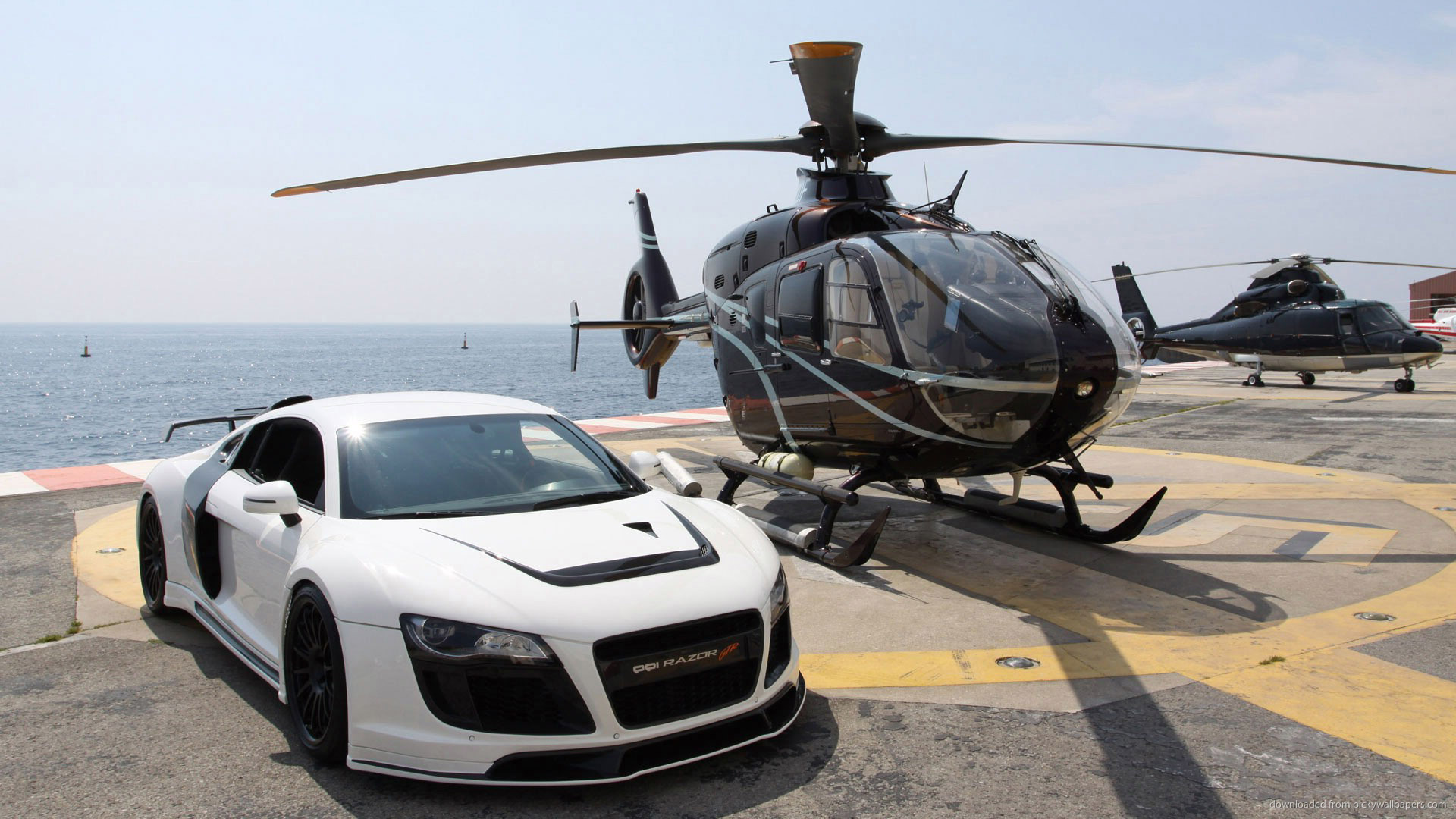 Helicopter Audi Wallpaper Wallpaper - Helicopter Hd , HD Wallpaper & Backgrounds