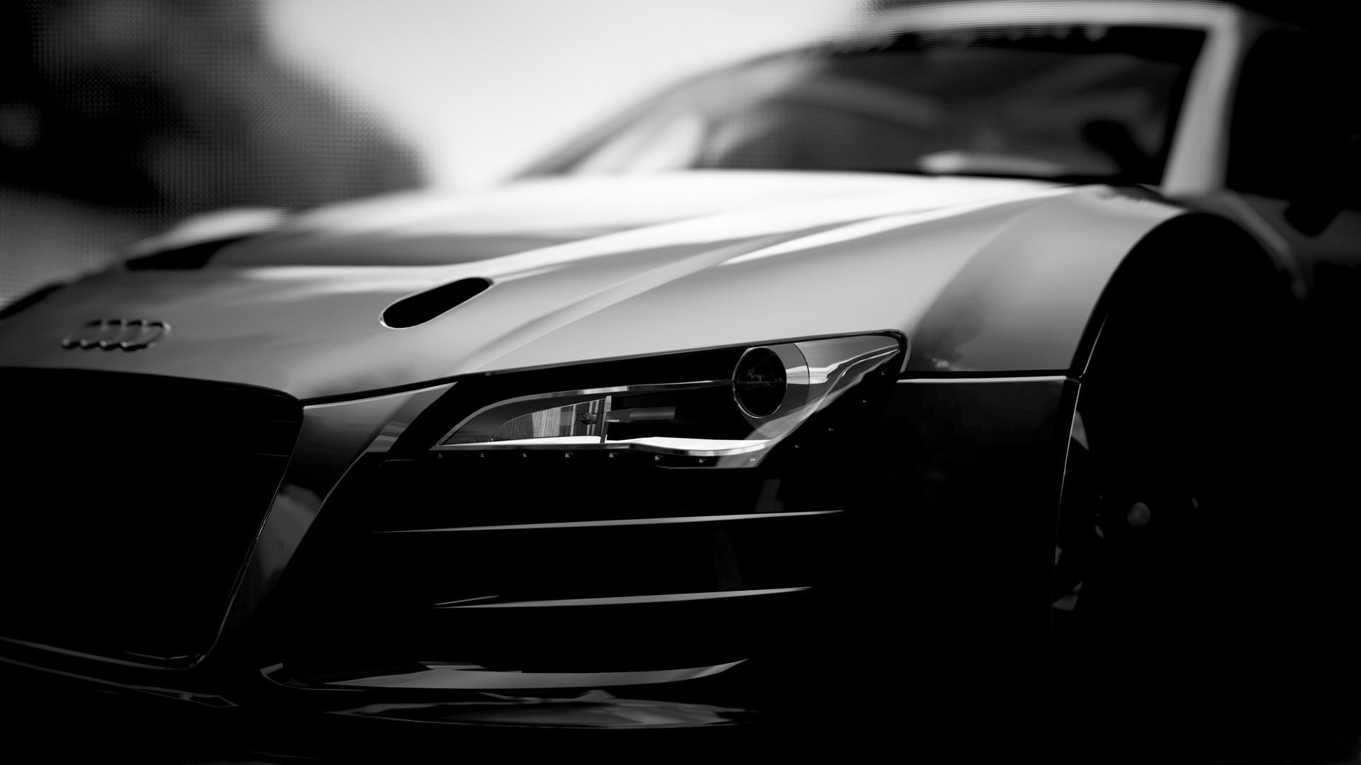 Audi R8 1080p Wallpapers - Audi R8 Black And White , HD Wallpaper & Backgrounds