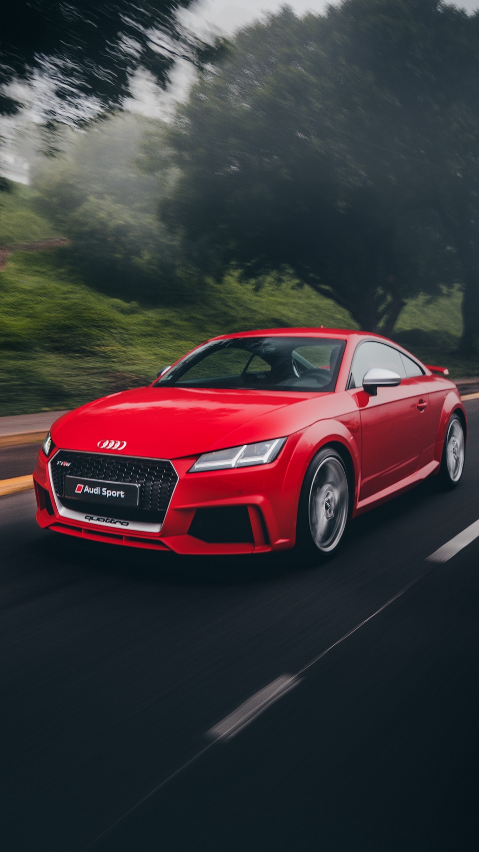 Wallpaper Audi Tt, Audi, Sports Car, Road, Movement - Audi Tt Wallpaper Iphone , HD Wallpaper & Backgrounds