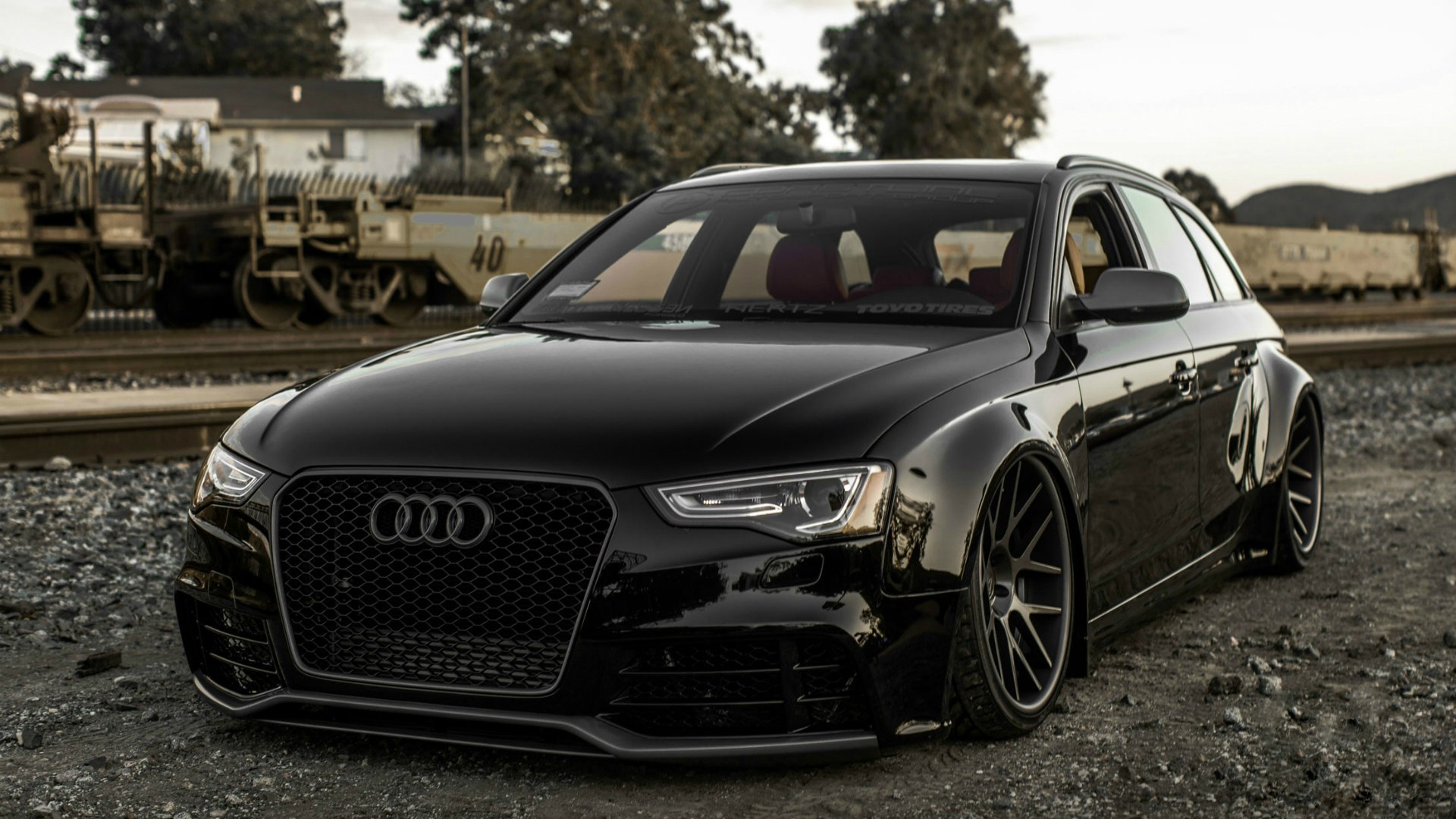 Audi A4 Wallpapers - All Black Audi A4 , HD Wallpaper & Backgrounds