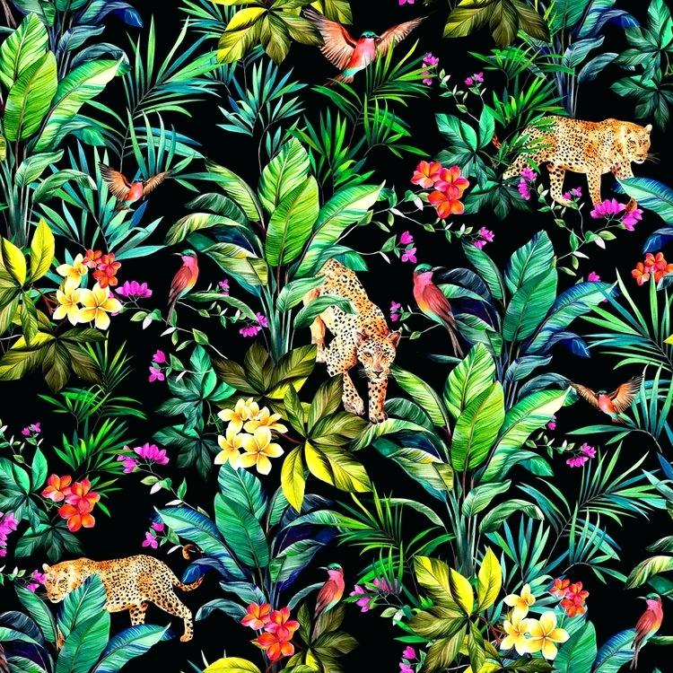 Wall Paper Jungle Jungle Themed Wallpaper Uk Wallpaper - Tropical Jungle , HD Wallpaper & Backgrounds