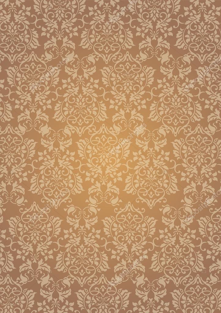 A4 Size Elegant Brown Flowers Pattern Textured Wallpaper - Brown Background A4 , HD Wallpaper & Backgrounds
