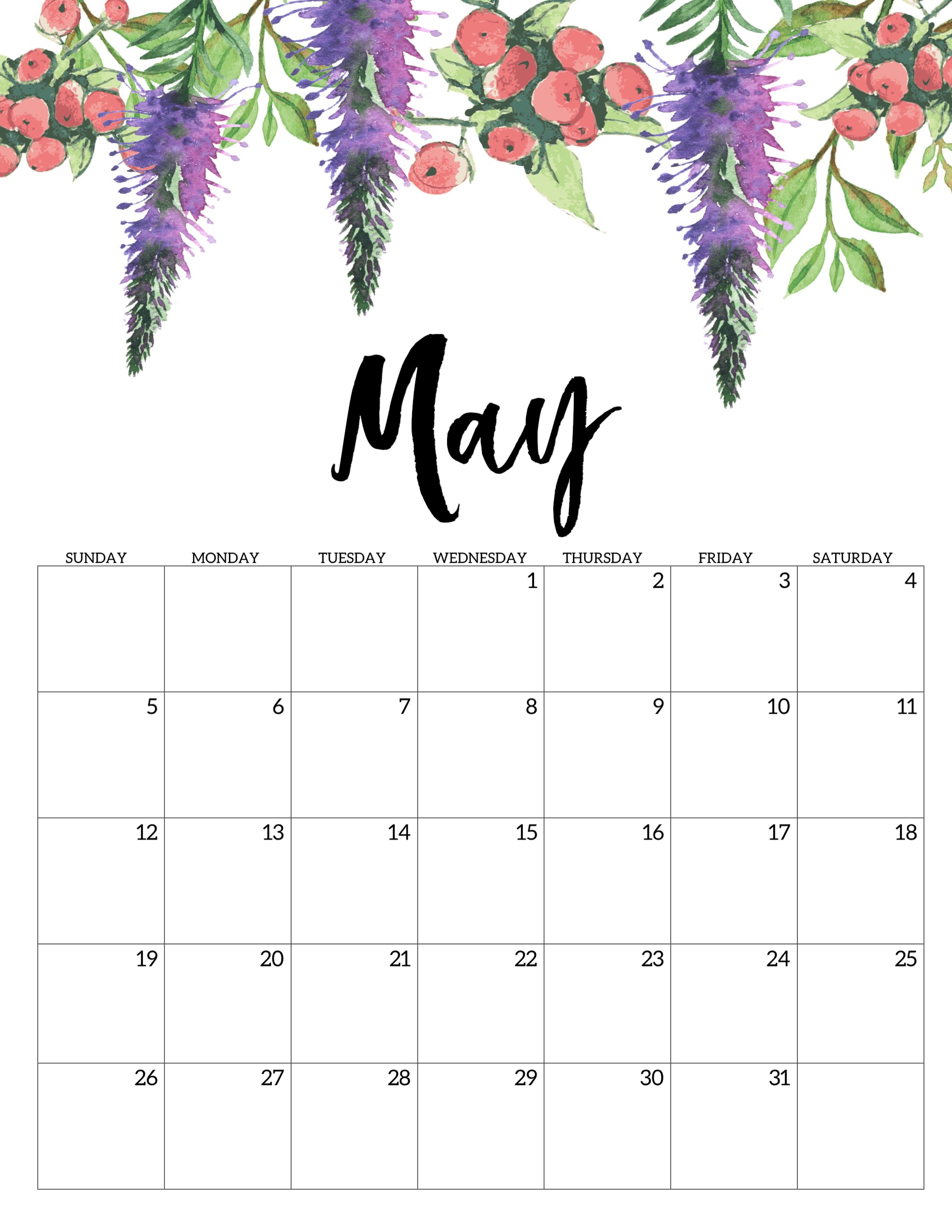 This Is Our Collection Of May Calendar 2019 Wallpaper - May 2019 Calendar Floral , HD Wallpaper & Backgrounds