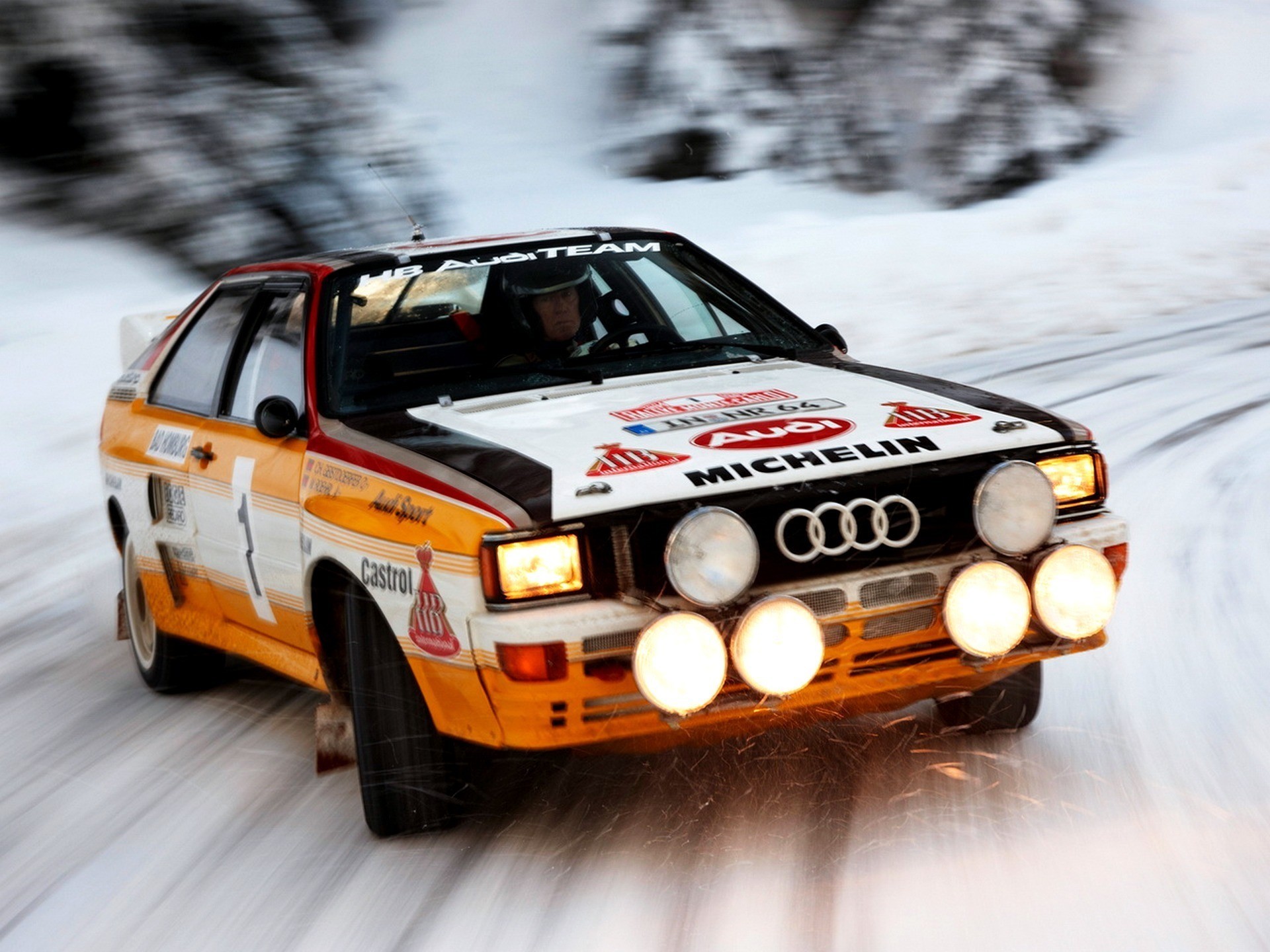 Audi Audi Quattro Car Rally Cars Sports Car Old Car - Old Audi Rally Car , HD Wallpaper & Backgrounds