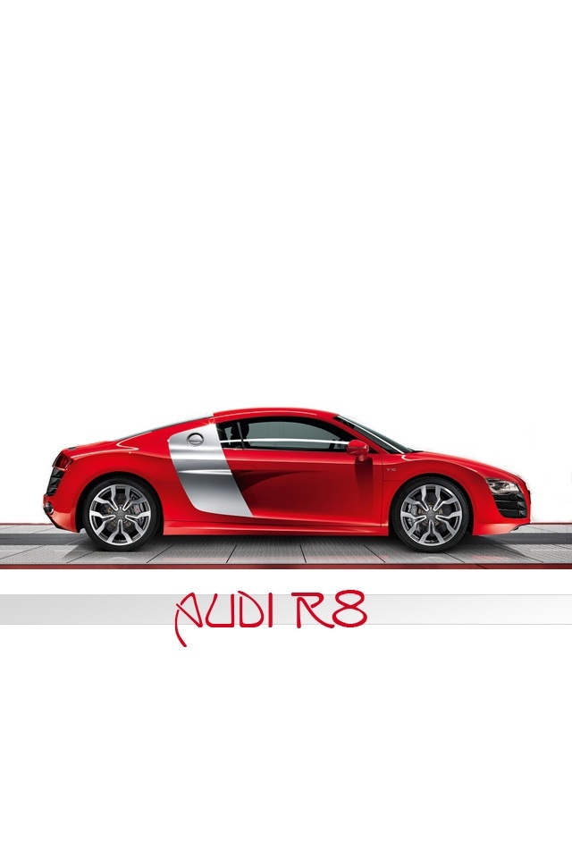 Hd Red Audi R8 Iphone 4s Wallpapers - Audi R8 V10 , HD Wallpaper & Backgrounds