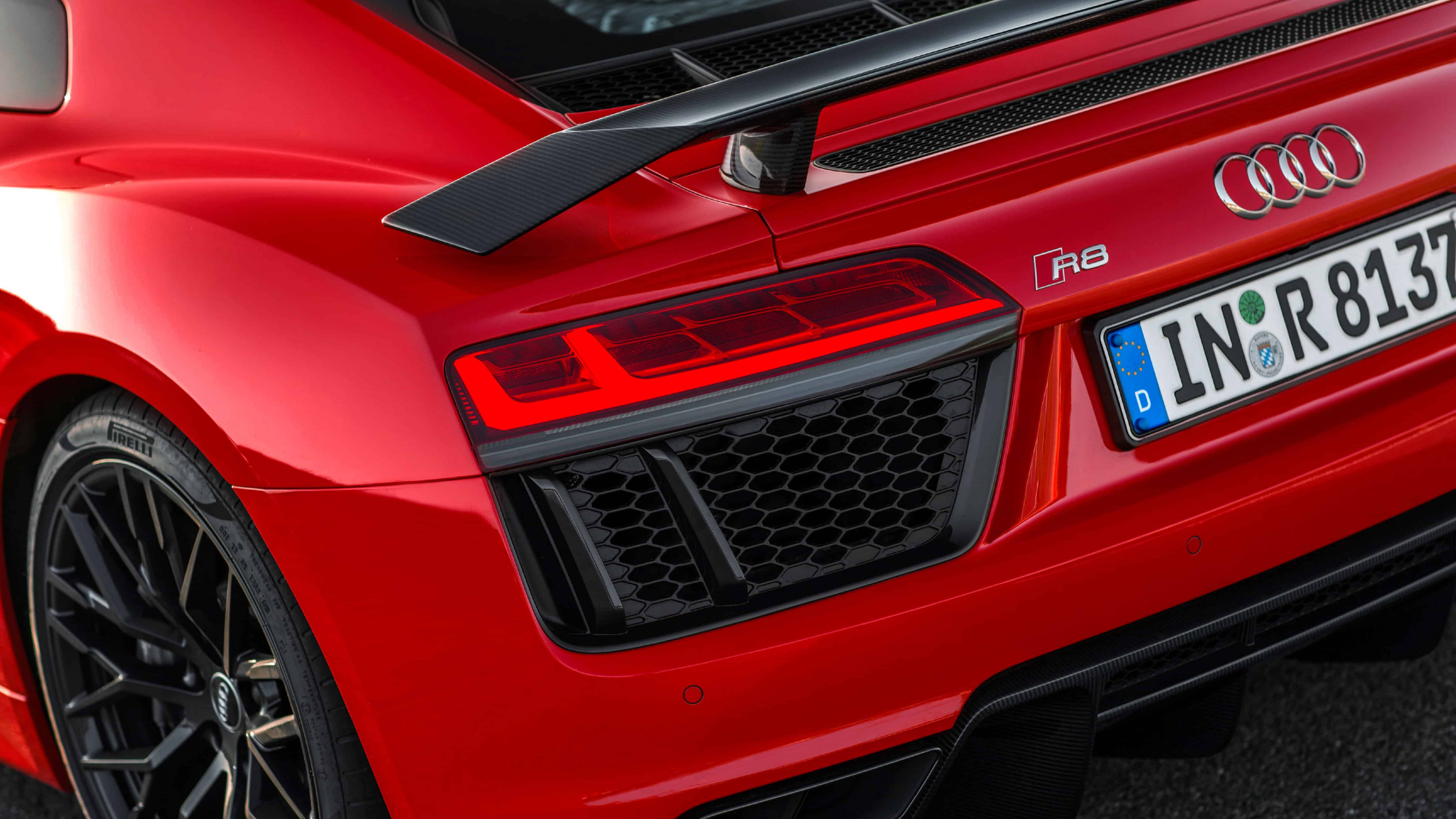 Audi, V10 Engine, Car, Audi R8 V10 Plus 2017 Rear, - Audi R8 V10 Plus Wing , HD Wallpaper & Backgrounds