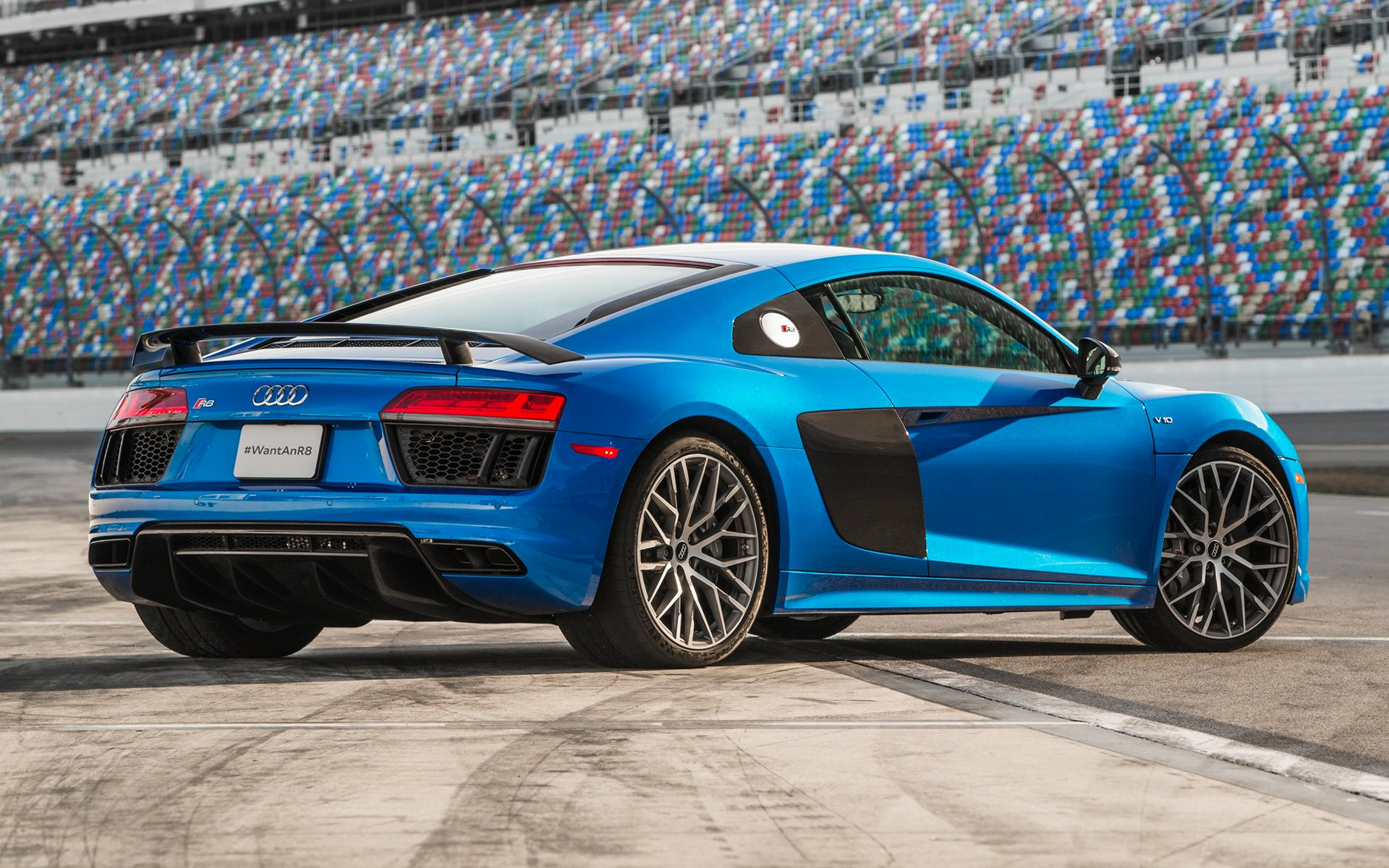 Audi R8 - Blue Audi R8 2017 , HD Wallpaper & Backgrounds