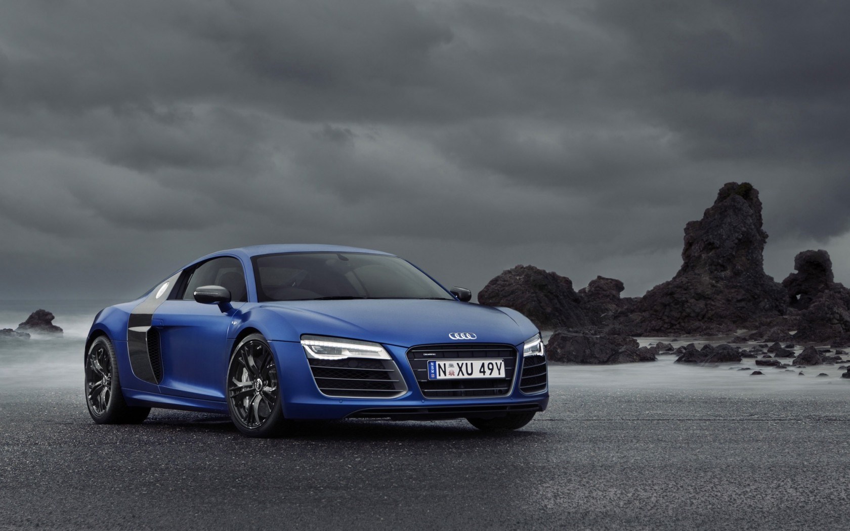Red Latest 2015 Audi R8 V10 Hd Wallpapers - Audi R8 Matte Blue , HD Wallpaper & Backgrounds