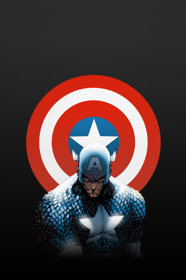 Captain America Iphone Wallpaper - Captain America Logo Hd , HD Wallpaper & Backgrounds