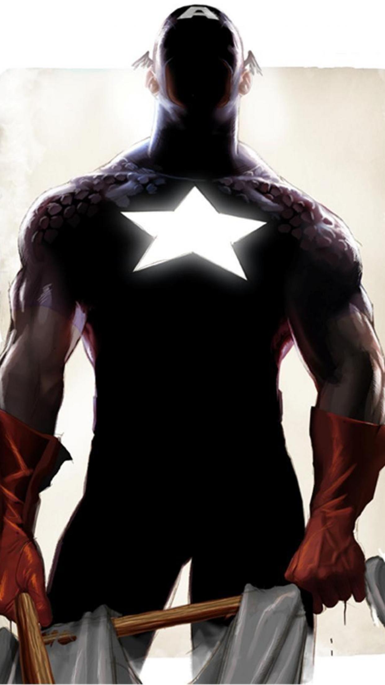 Classic Captain America Costume - Iphone 6 Captain America , HD Wallpaper & Backgrounds