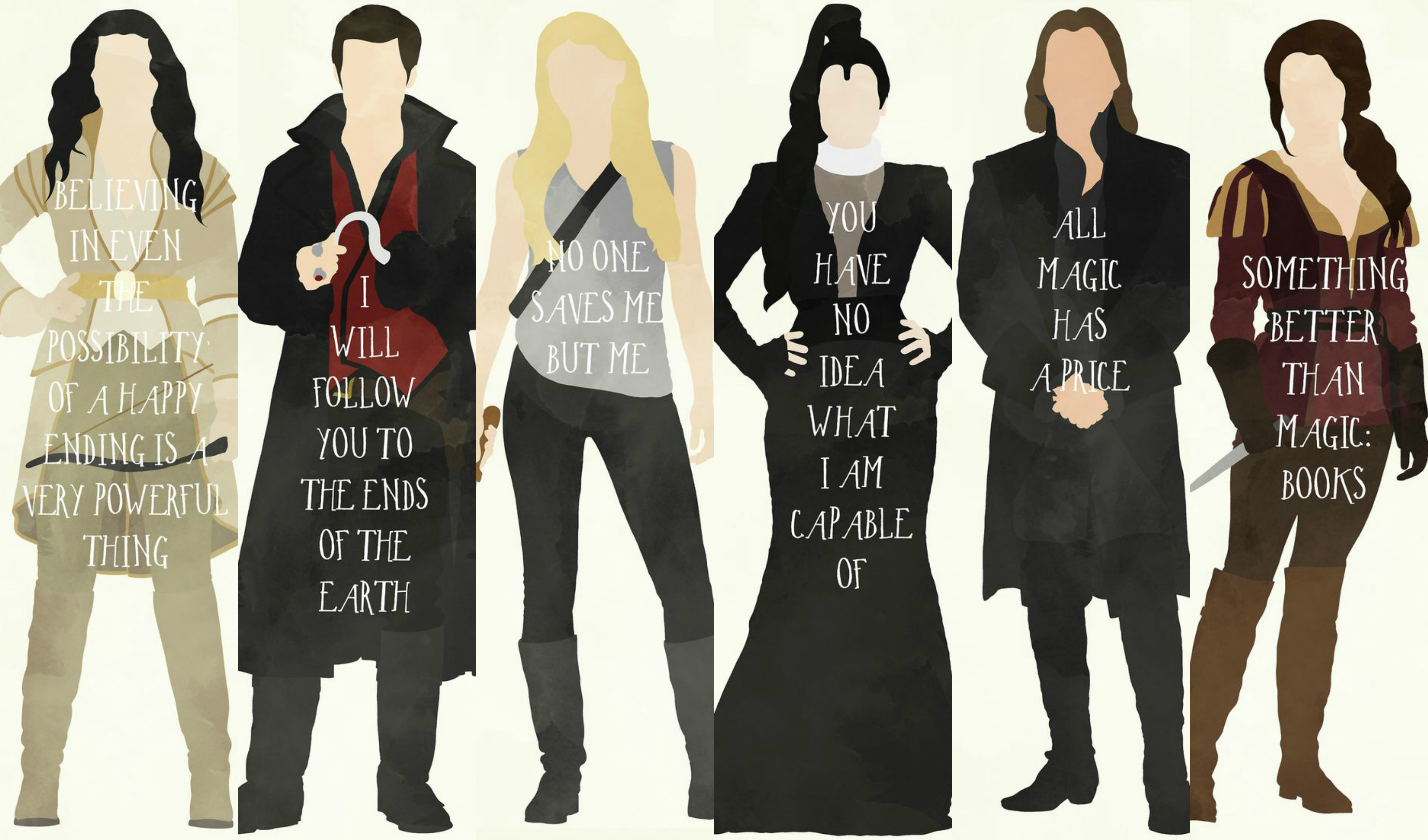Once Upon A Time Wallpaper <3 Characters With Quotes , HD Wallpaper & Backgrounds