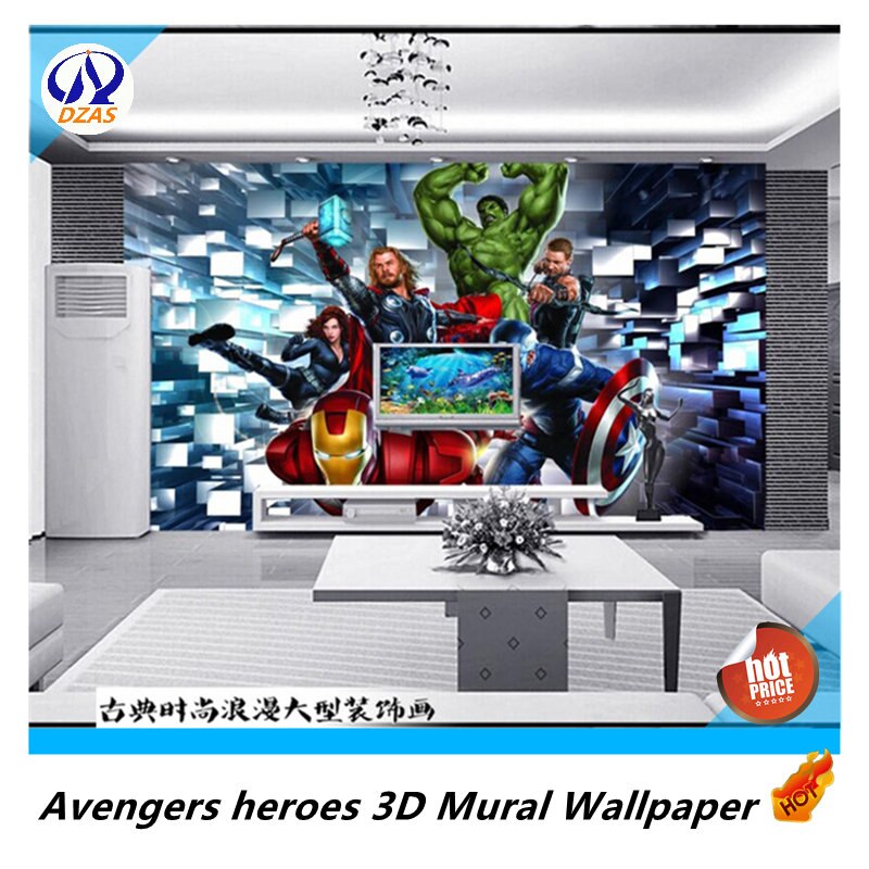 Avengers Heroes 3d Mural Wallpaper 3d Non Woven Wallpaper - Avenger 3d , HD Wallpaper & Backgrounds