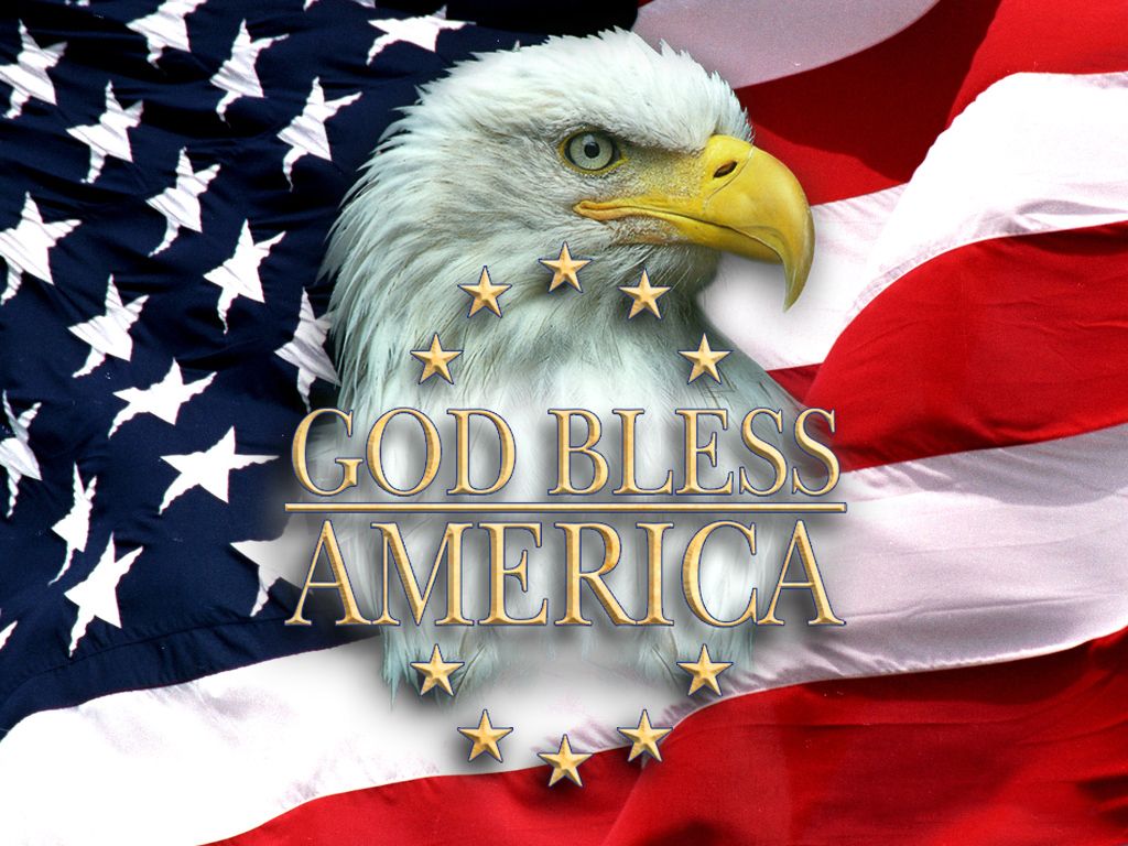 God Bless America” Desktop Wallpaper - 4th Of July Patriotic , HD Wallpaper & Backgrounds
