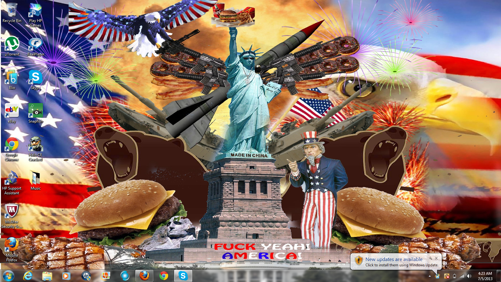 Thanks For My New Background It's Glorious **** Yea - Statue Of Liberty , HD Wallpaper & Backgrounds