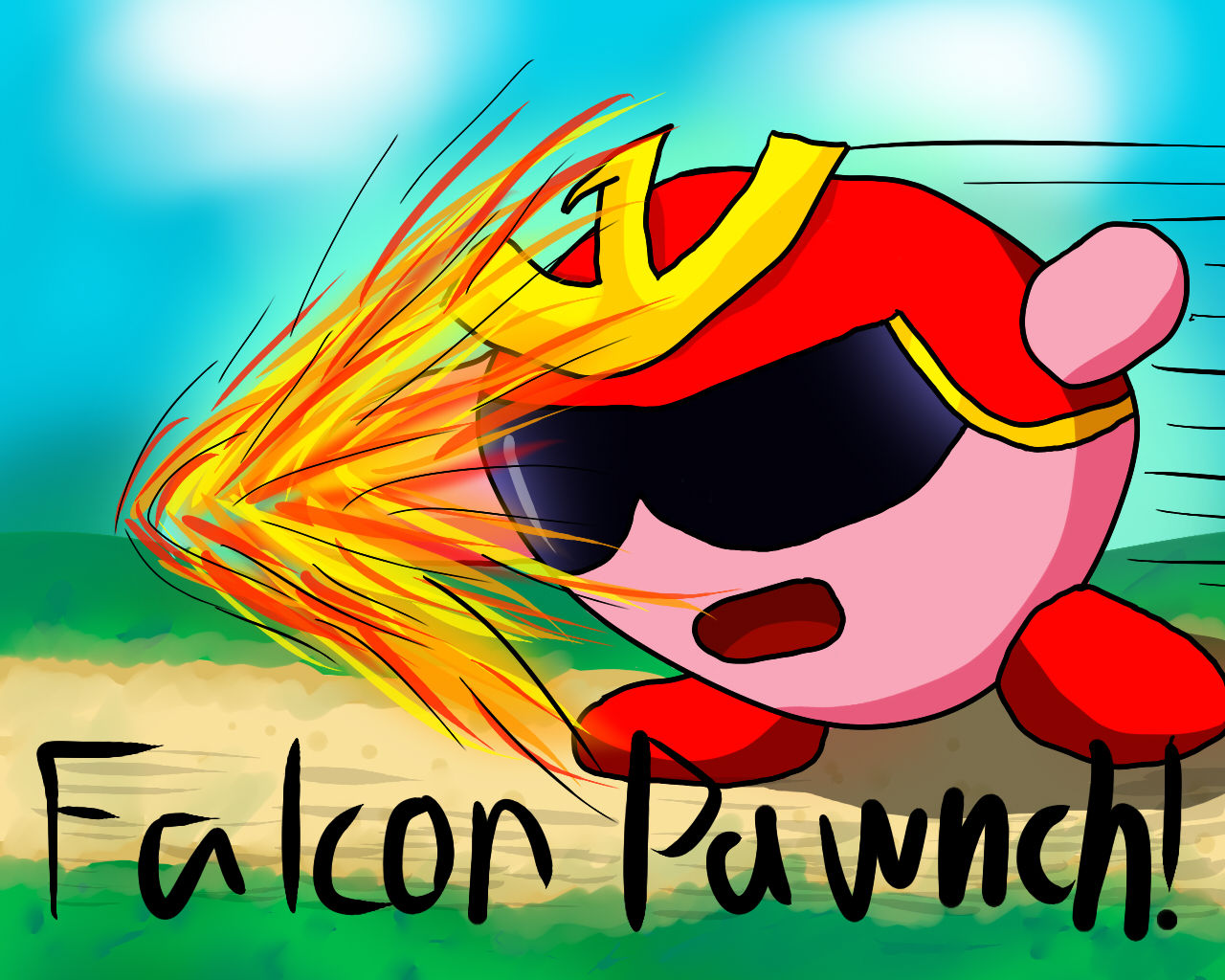Falcon Pawn Super Smash Bros - Kirby Falcon Punch Remix , HD Wallpaper & Backgrounds