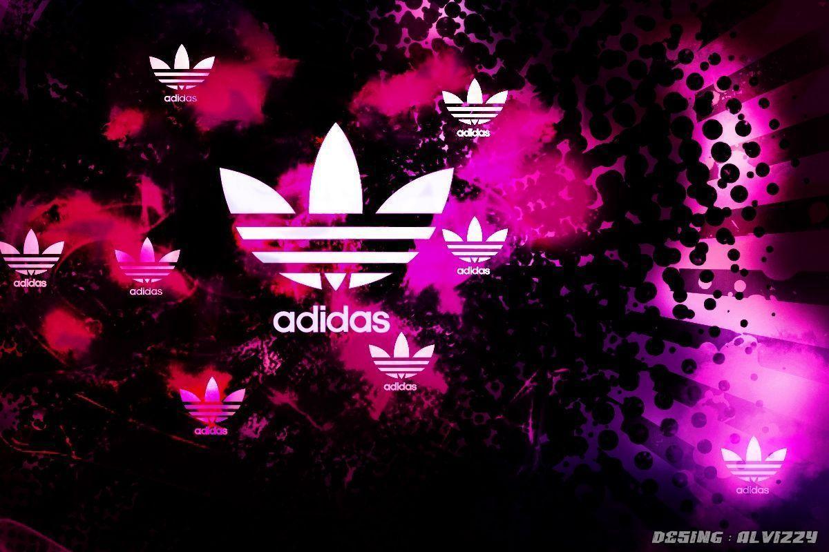 Adidas Wallpaper 39 Wallpaper And Background - Adidas Logo Black And Pink , HD Wallpaper & Backgrounds