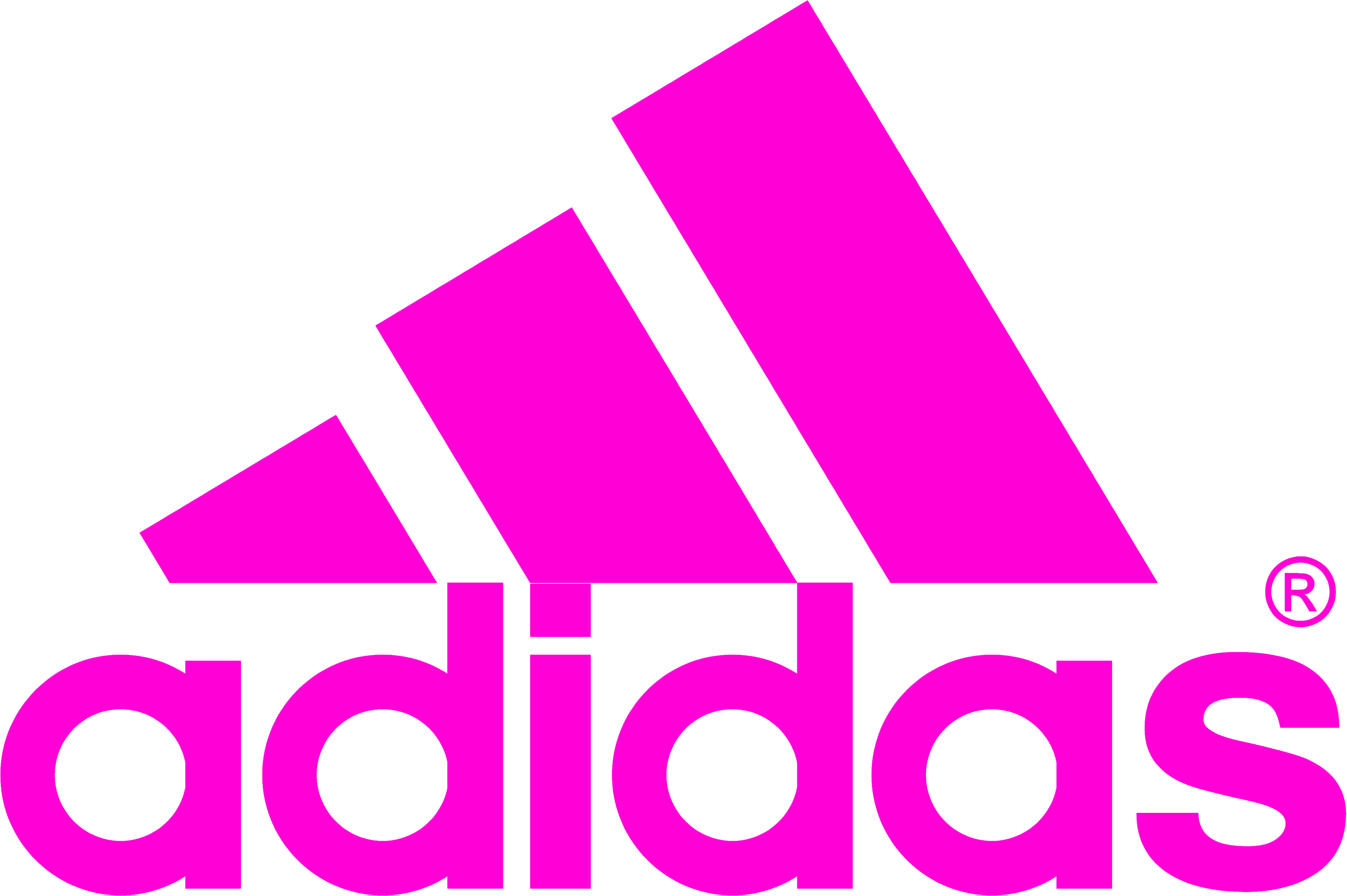 black adidas with pink logo