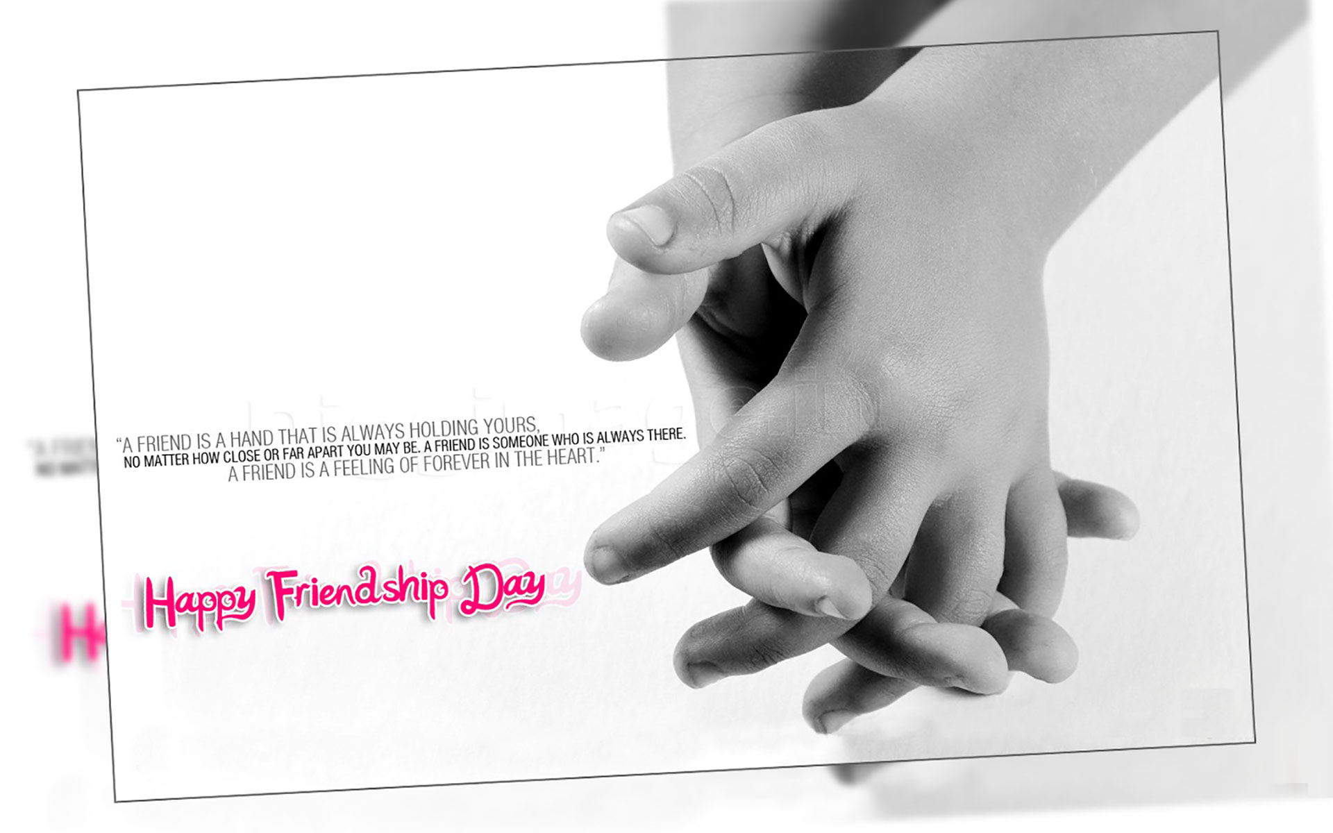A Friend Is A Hand That Is Always Hold Yours My Best - Happy Friendship Day Romantic , HD Wallpaper & Backgrounds
