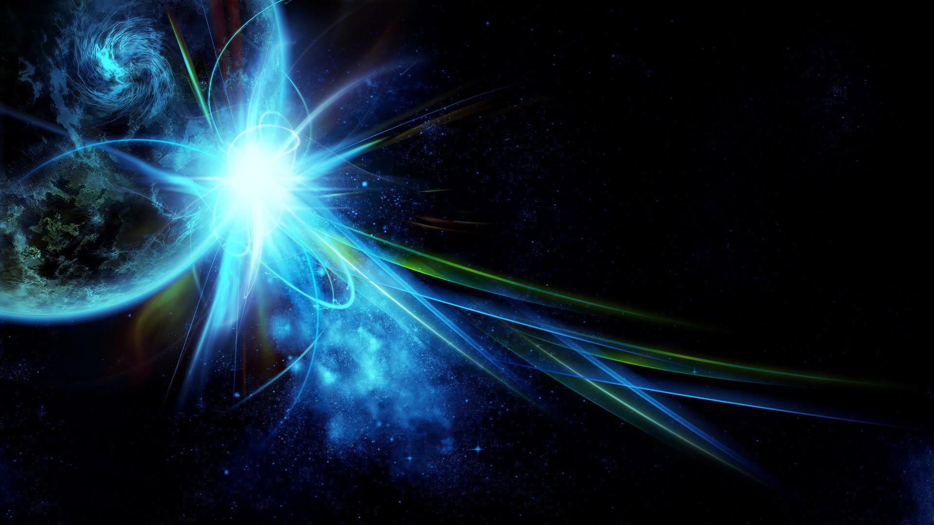 Space Abstract Blue Quantum Blast Wallpaper - Quantum Background , HD Wallpaper & Backgrounds