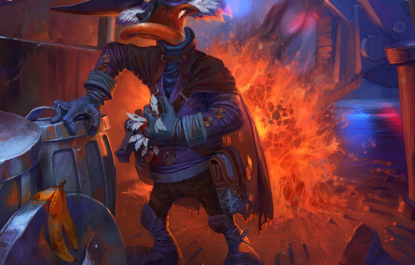 Photo Wallpaper Darkwing Duck, Black Cloak, Ivan Smirnov, - Darkwing Duck Fan Art , HD Wallpaper & Backgrounds