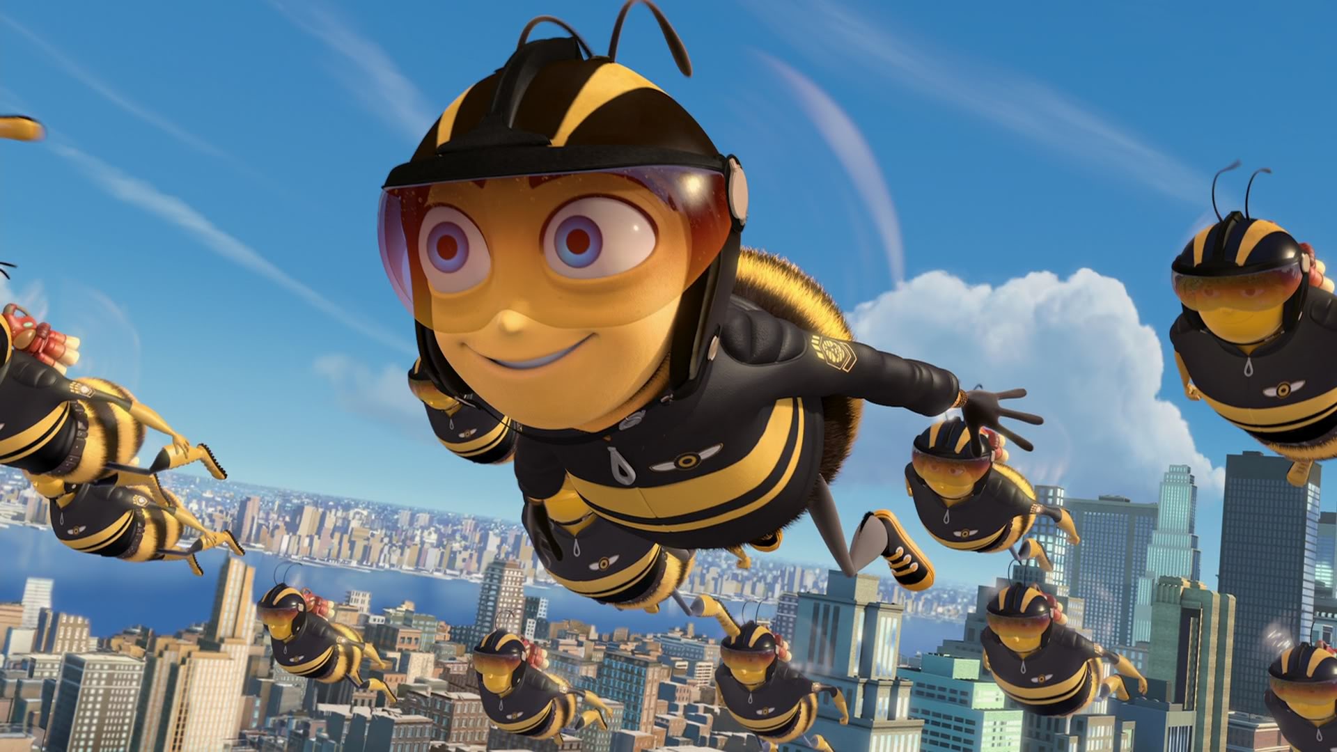 Download Bee Movie, Barry Benson, Bee, Flight, Sky , HD Wallpaper & Backgrounds