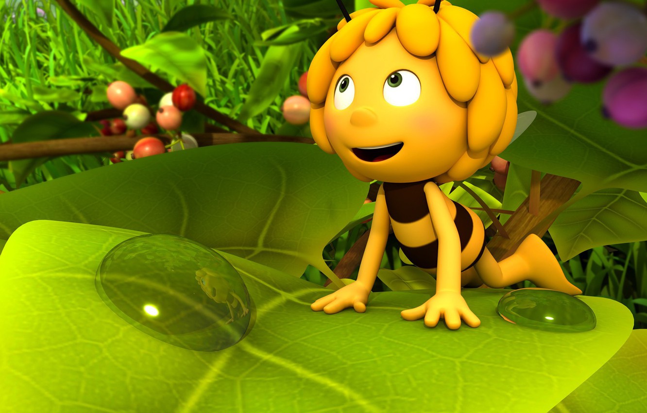 Photo Wallpaper Leaf, Animated Film, Konoha, Bee, Animated - Maya The Bee Hd , HD Wallpaper & Backgrounds
