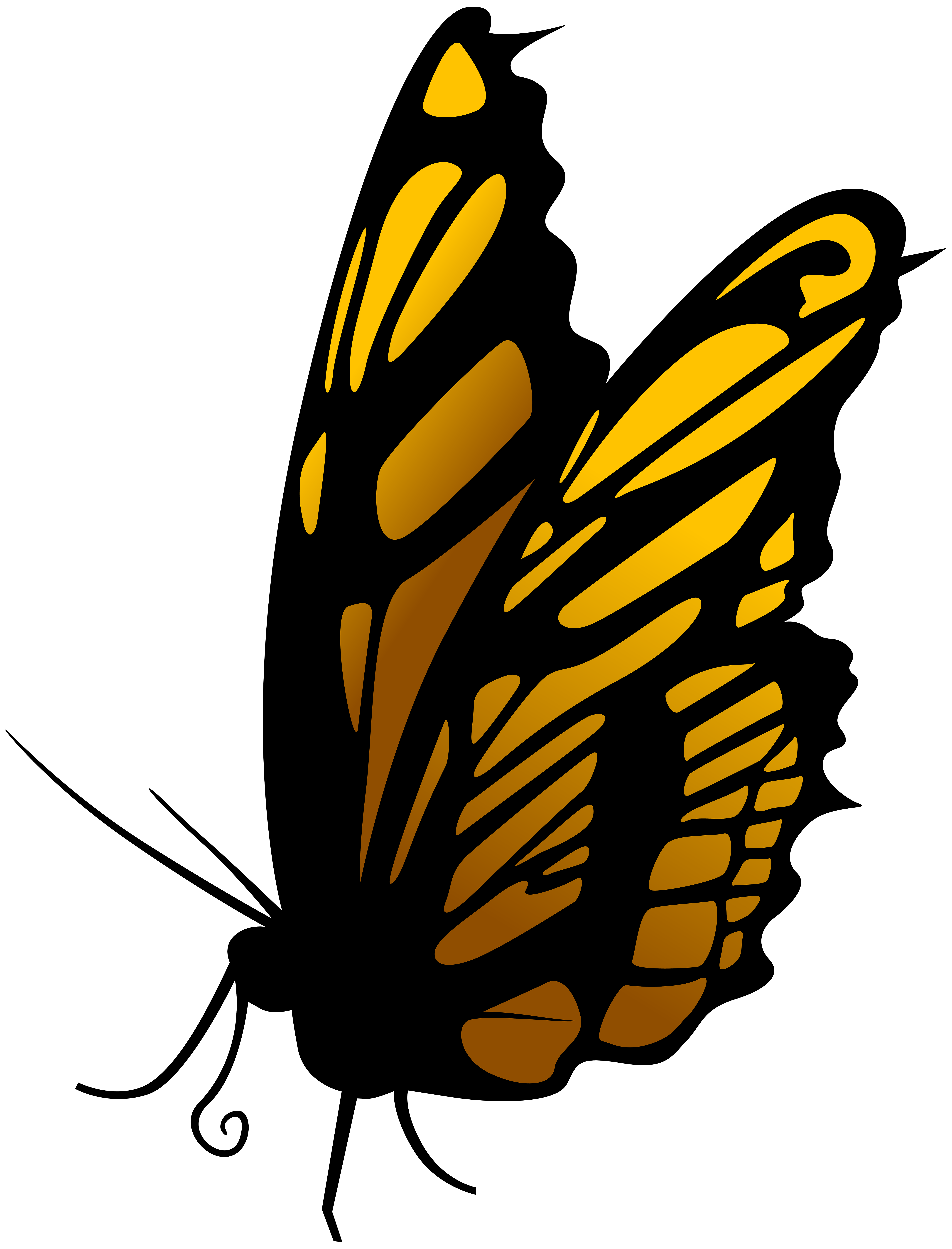 Monarch Butterfly Clipart Yellow Butterfly , HD Wallpaper & Backgrounds